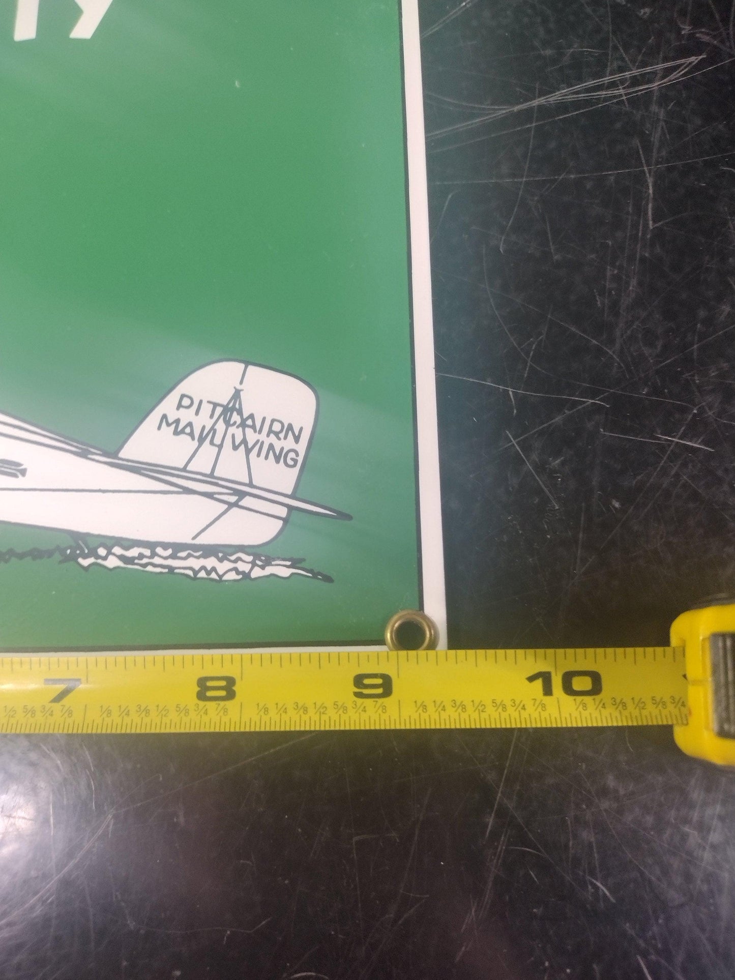 Porcelain Metal Cities Service Airplane Mechanic Sign | FREE US Shipping