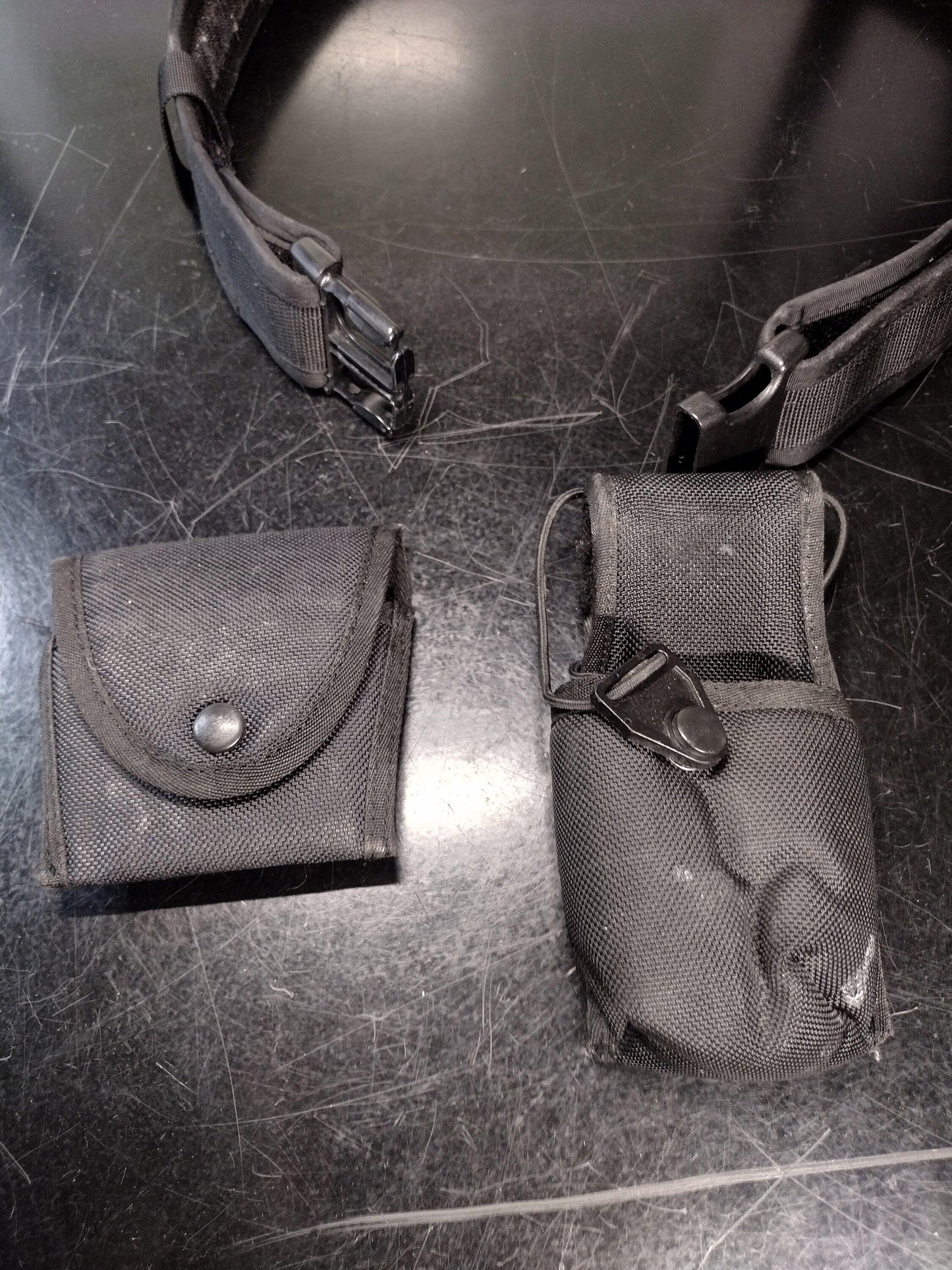 Police Duty Belt With Handcuff & Magazine Pouches (Size: Large) | FREE US Shipping!