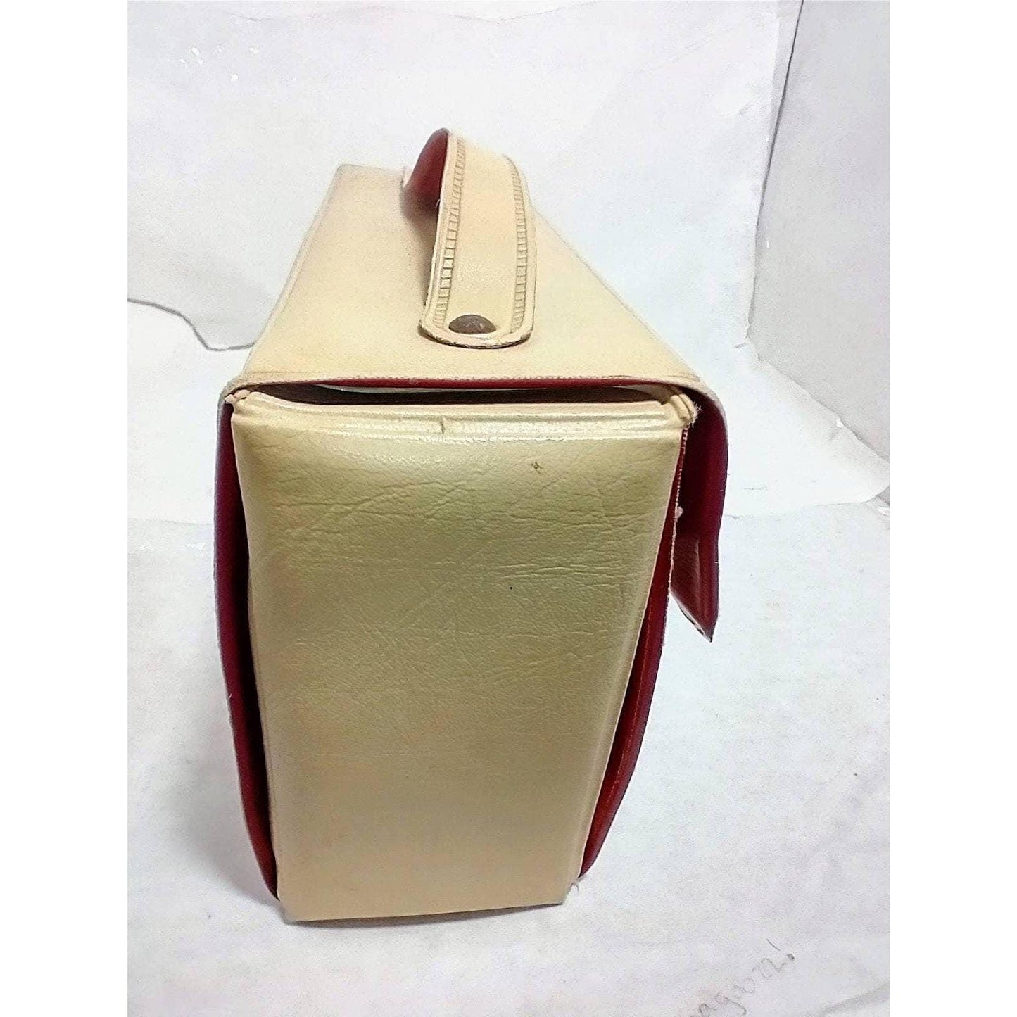 Vintage Russian Medical Leatherette Bag w/ red cross