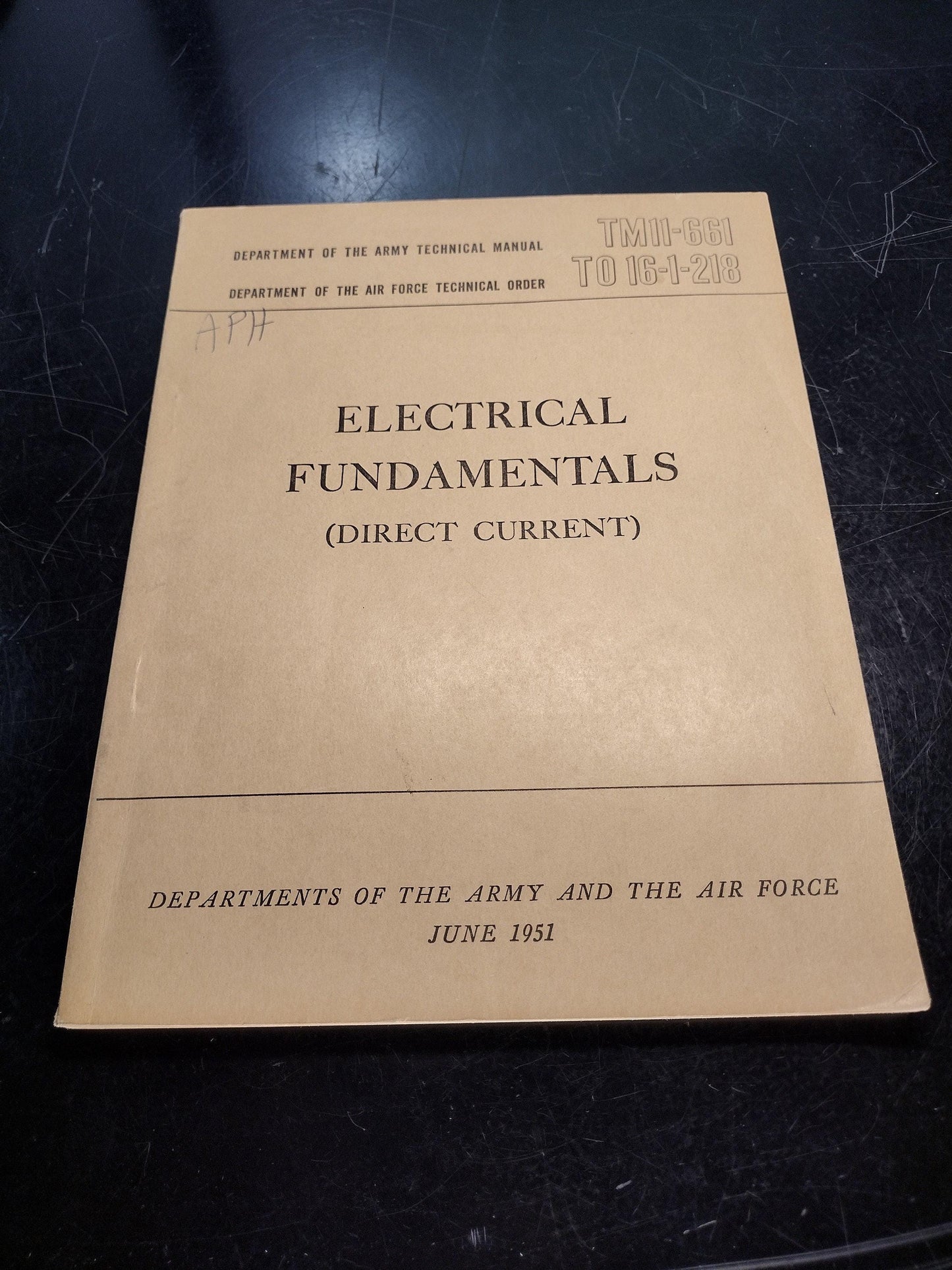 US Army Electrical Fundamentals Direct Current Ephemera Pamphlet Booklet (June 1951 TM11-661/TO 16-1-218)