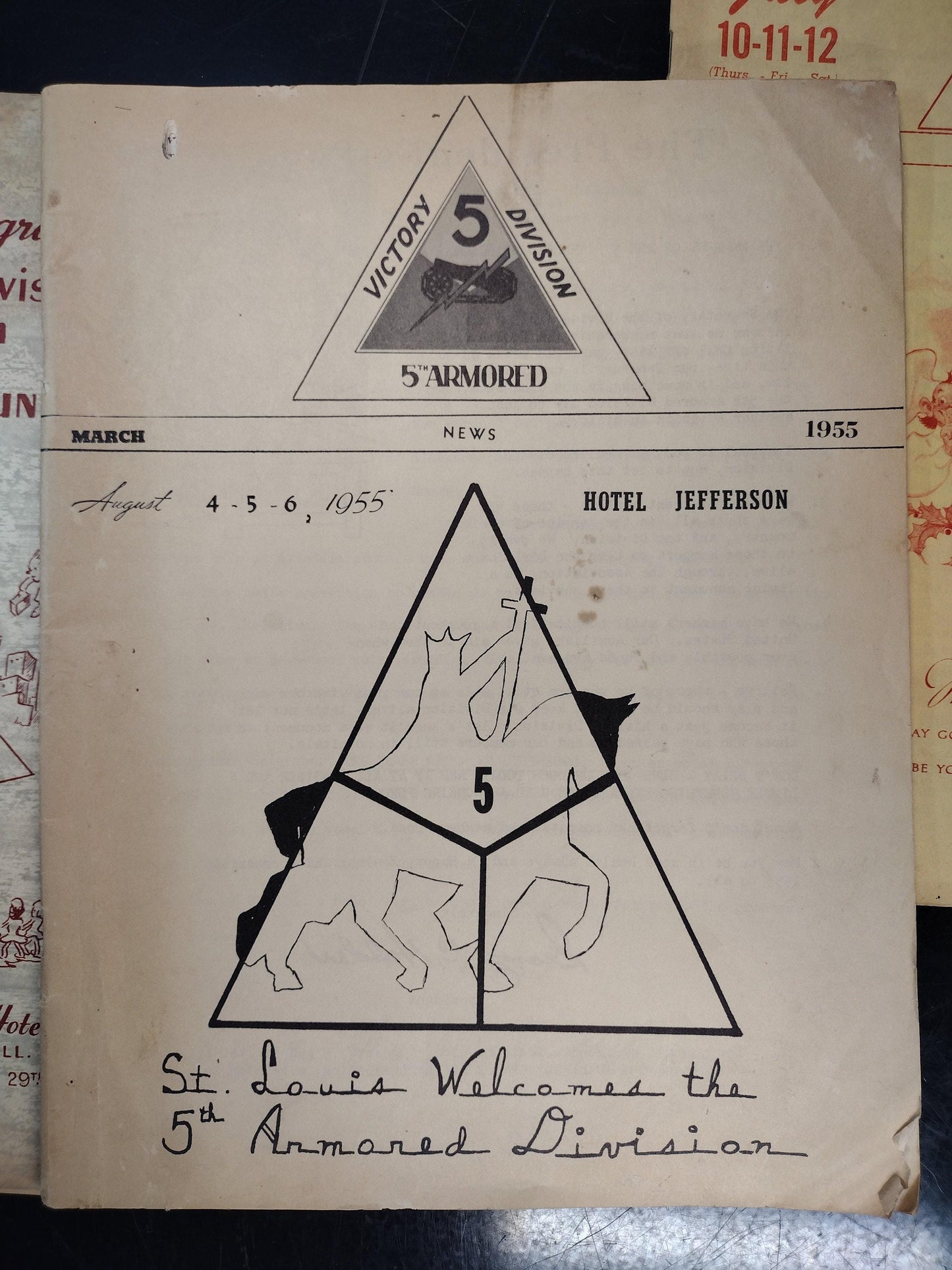US Army 5th Armored Division Reunion Booklets From 1950's | FREE US Shipping!