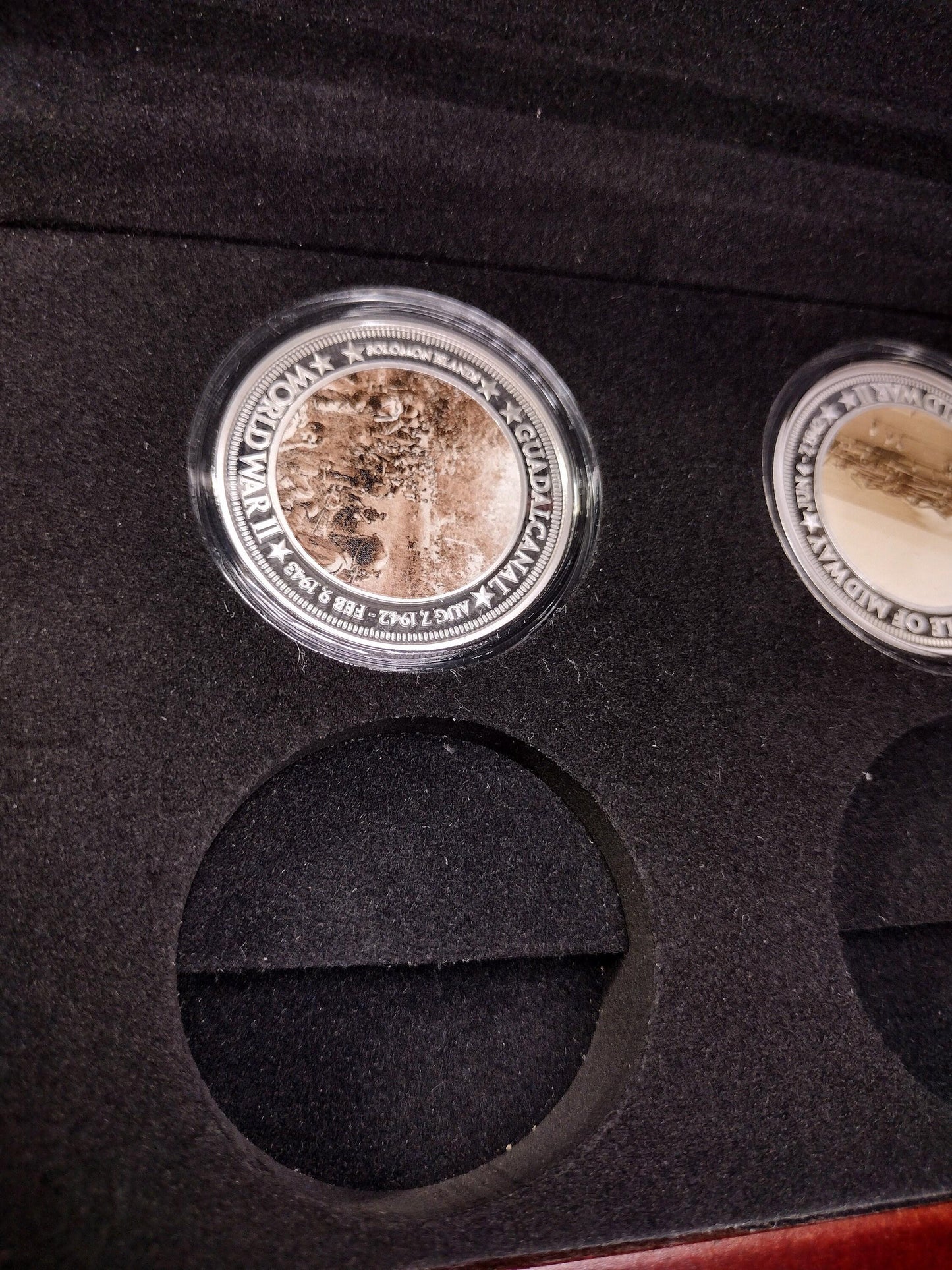 Bradford Silver Coins "American Battles Of The Pacific Theater" Collection Wooden Box | FREE US Shipping!