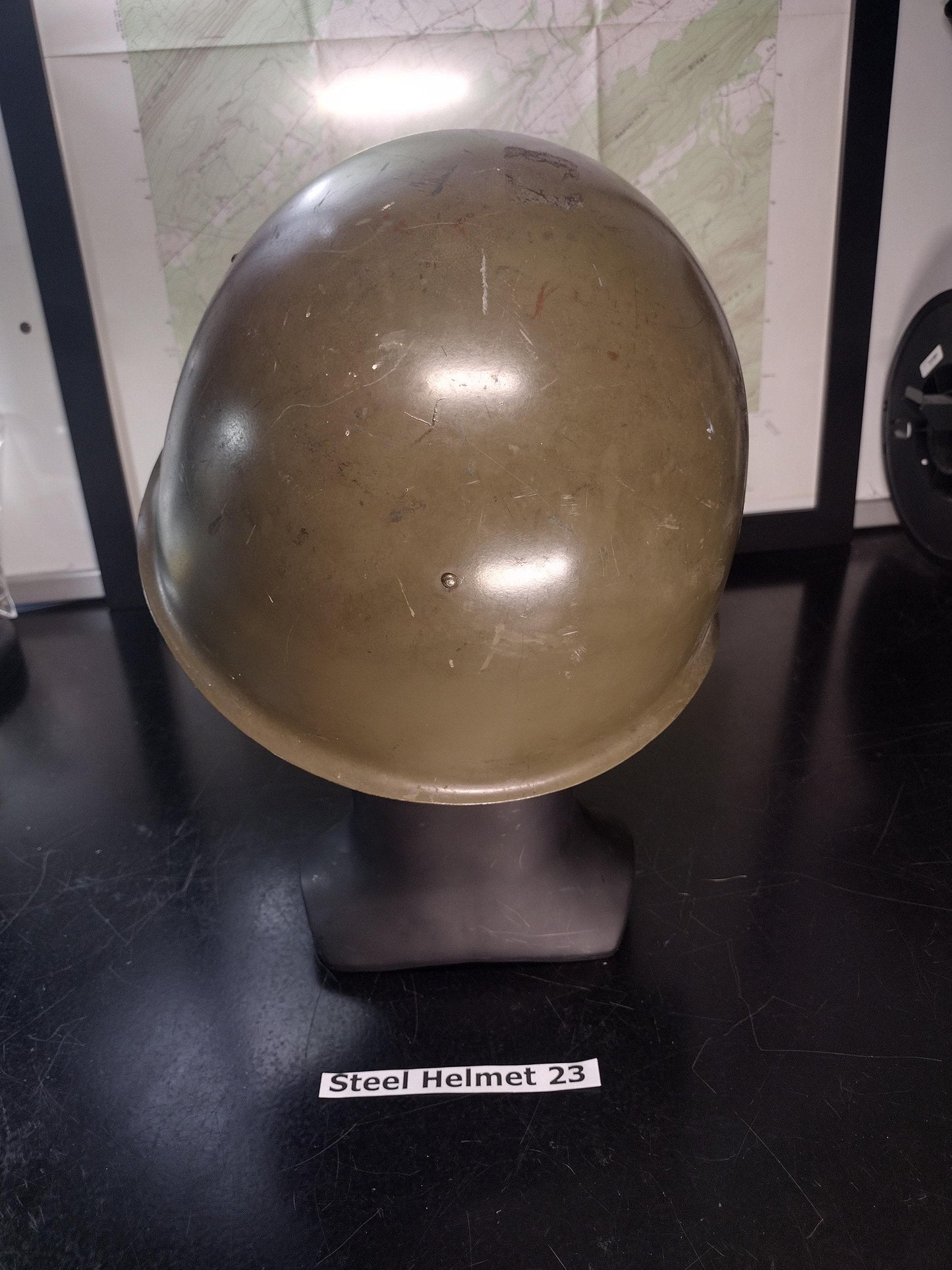 Military Steel Helmet (Size Unknown But Adjustable) | FREE US Shipping! (Helmet 23)