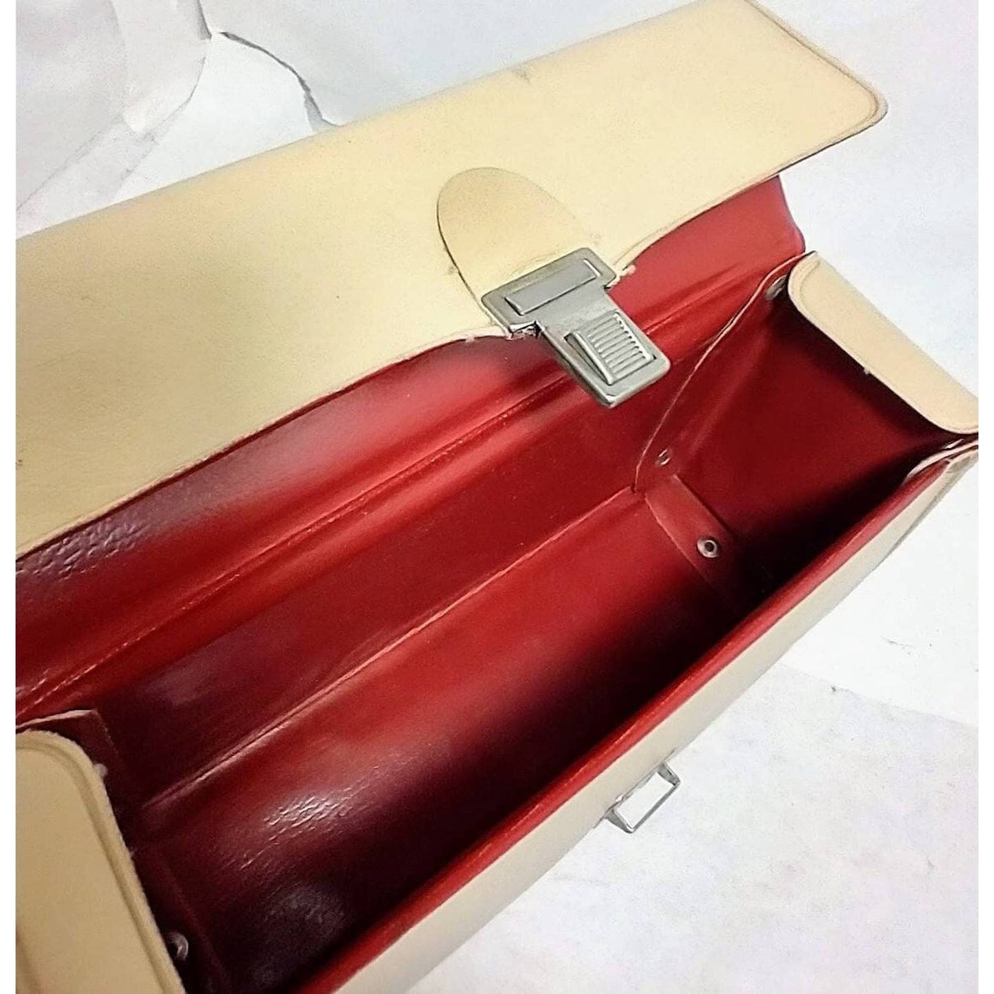Vintage Russian Medical Leatherette Bag w/ red cross medical box medicine box doctor case medical first aid tin box storage medicines doctors bag