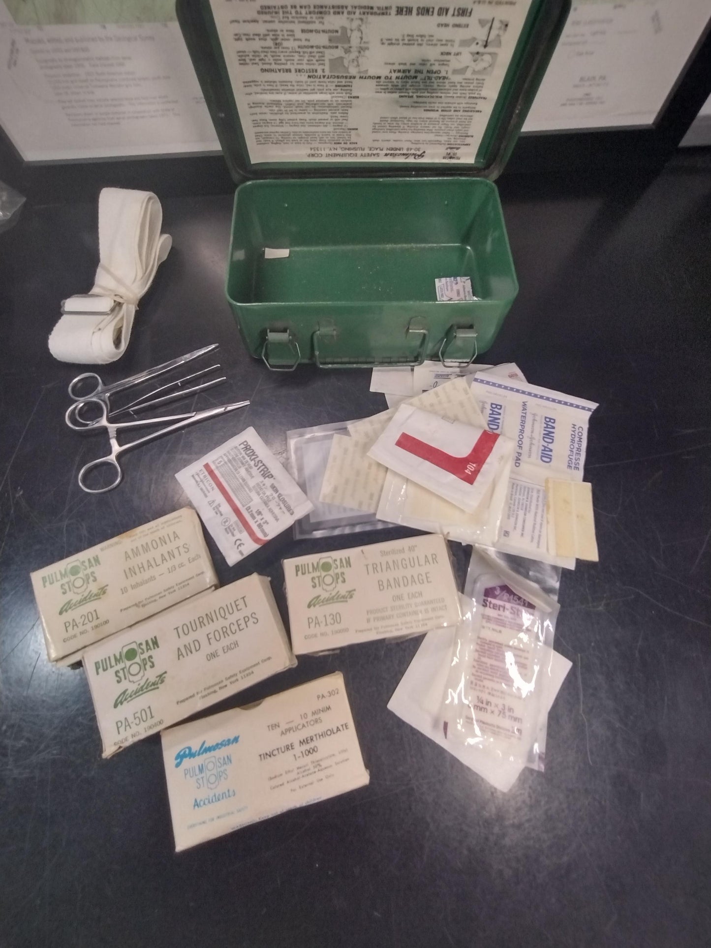 Vintage Metal First Aid Kit With Contents | FREE Shipping!