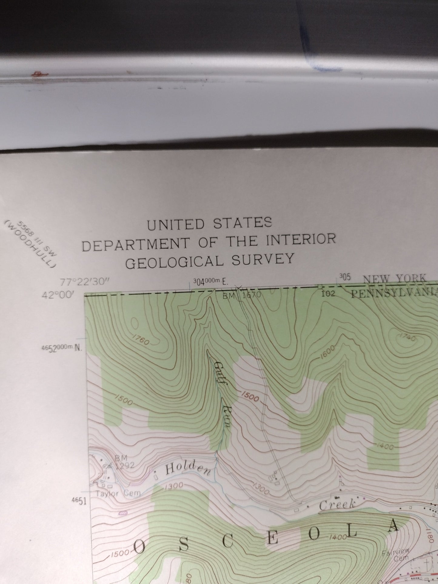 Map of Elkland, Pennsylvania & New York US Geological Survey 1954 | FREE Shipping