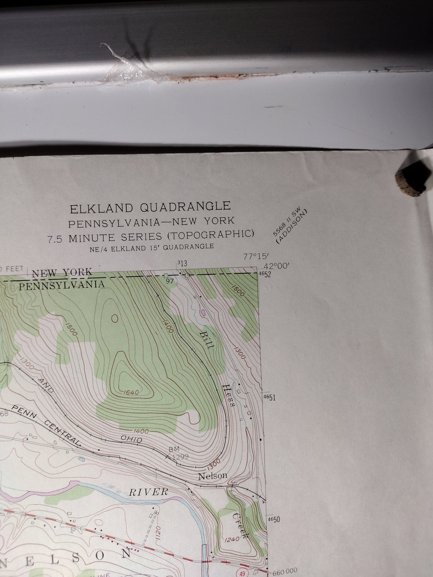 Map of Elkland, Pennsylvania & New York US Geological Survey 1954 | FREE Shipping