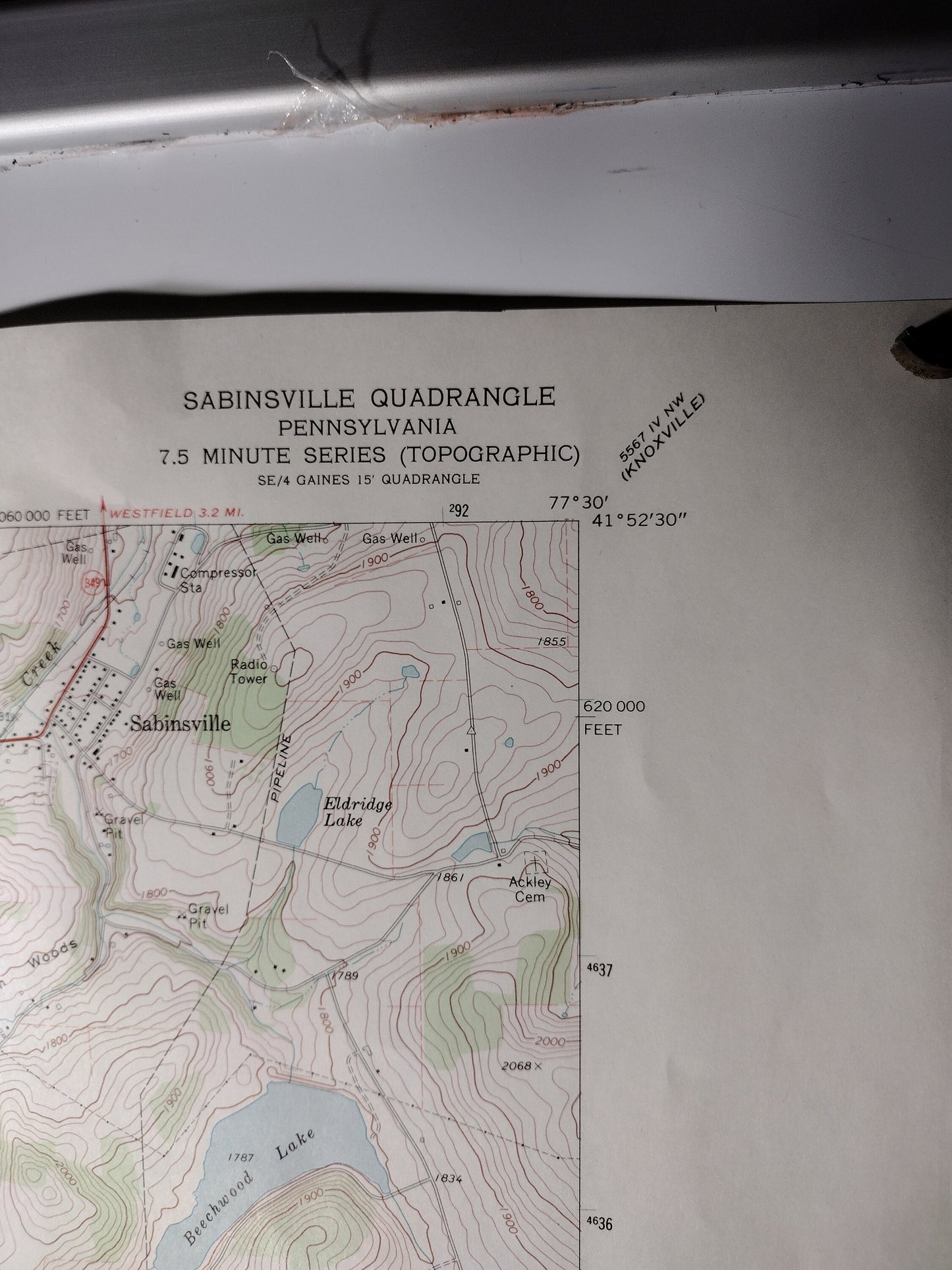 Map Of Sabinsville, Pennsylvania US Geological Survey 1969 | FREE Shipping