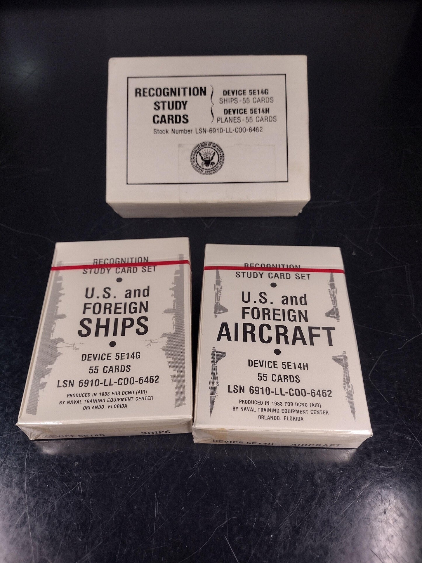 New Sealed US Navy Ship & Plane Recognition Study Card Set (1983) | FREE US Shipping