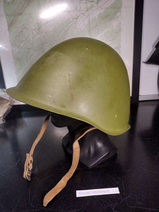 Military Issued Steel Helmet (Size Unknown But Adjustable) | FREE US Shipping! Steel Helmet 15