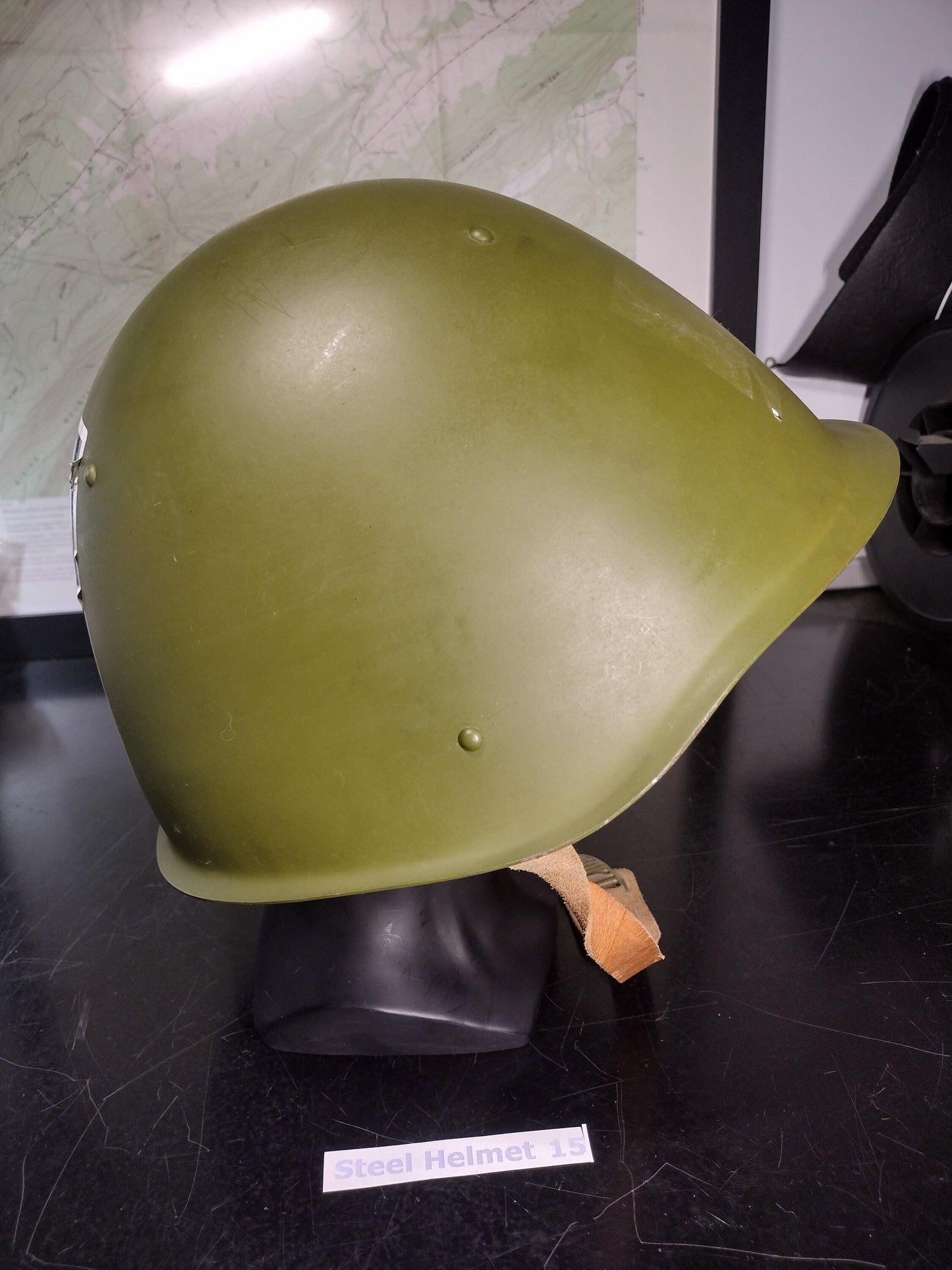 Military Issued Steel Helmet (Size Unknown But Adjustable) | FREE US Shipping! Steel Helmet 15