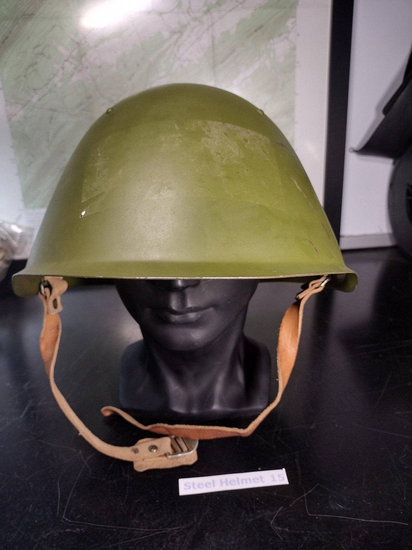 Military Issued Steel Helmet (Size Unknown But Adjustable) | FREE US Shipping! Steel Helmet 15