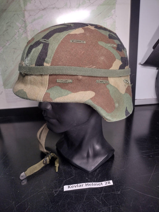 US Army Helmet PASGT With Woodland Cover & Cat Eyes Band (Size:Small-3) | FREE Us Shipping! (Helmet 28)