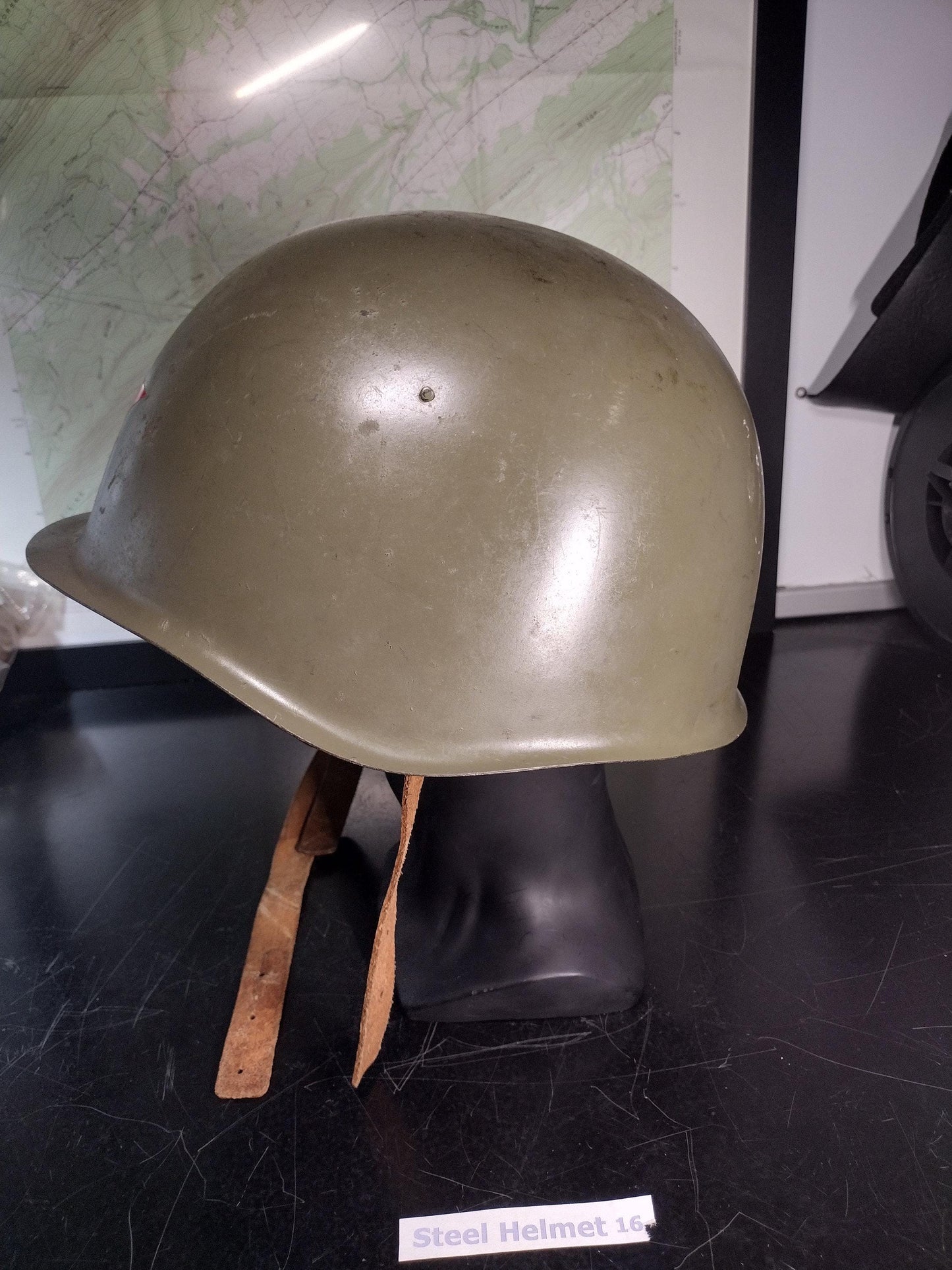 Military Issue Steel Helmet with Red Star (Size Unknown Bulgarian?) Steel Helmet 16