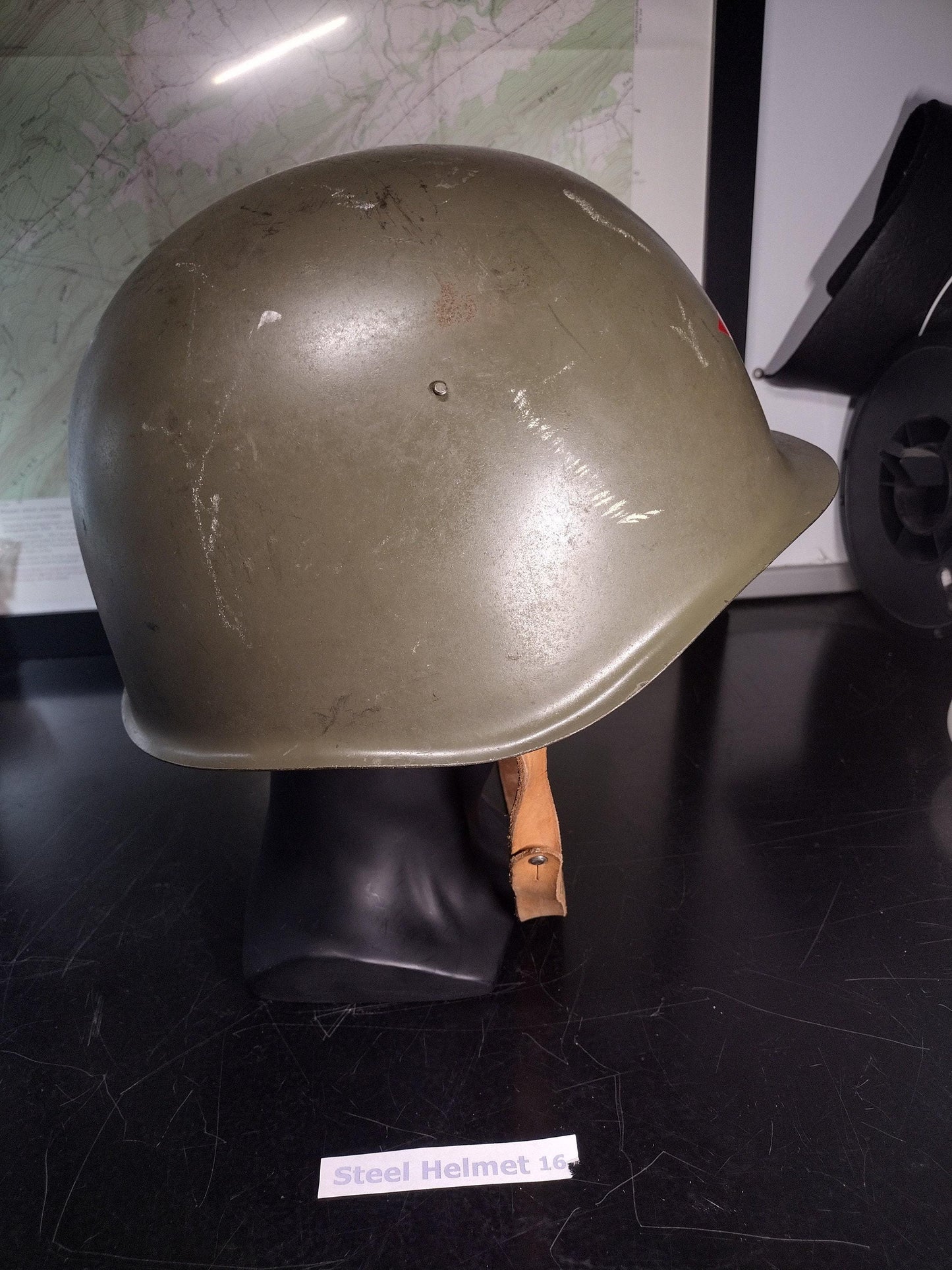 Military Issue Steel Helmet with Red Star (Size Unknown Bulgarian?) Steel Helmet 16