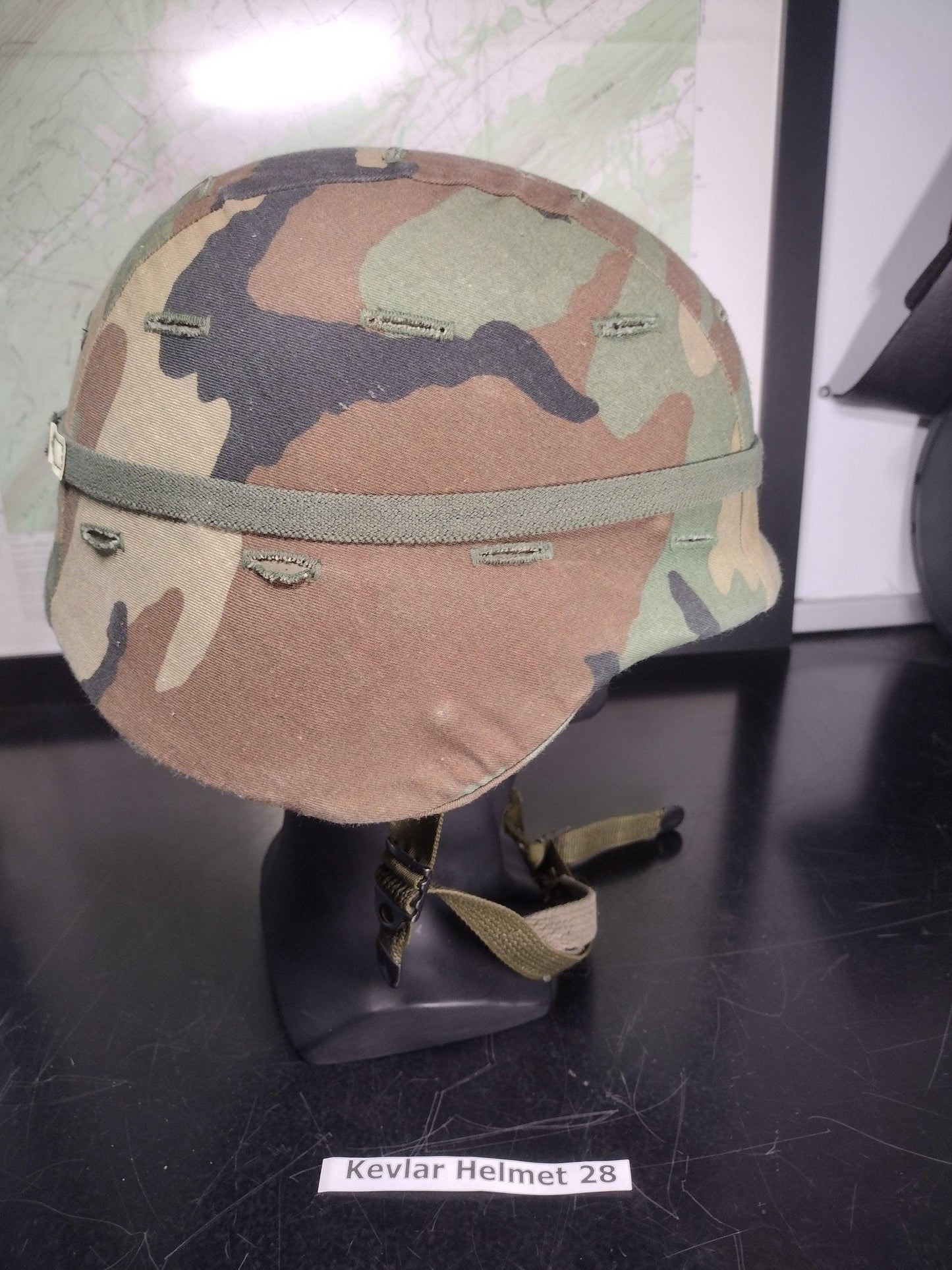 US Army Helmet PASGT With Woodland Cover & Cat Eyes Band (Size:Small-3) | FREE Us Shipping! (Helmet 28)