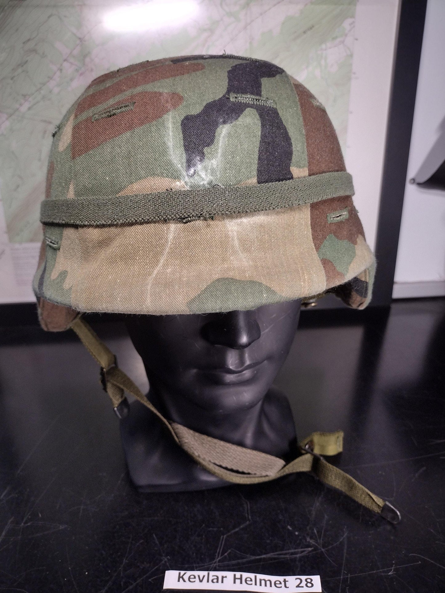 US Army Helmet PASGT With Woodland Cover & Cat Eyes Band (Size:Small-3) | FREE Us Shipping! (Helmet 28)