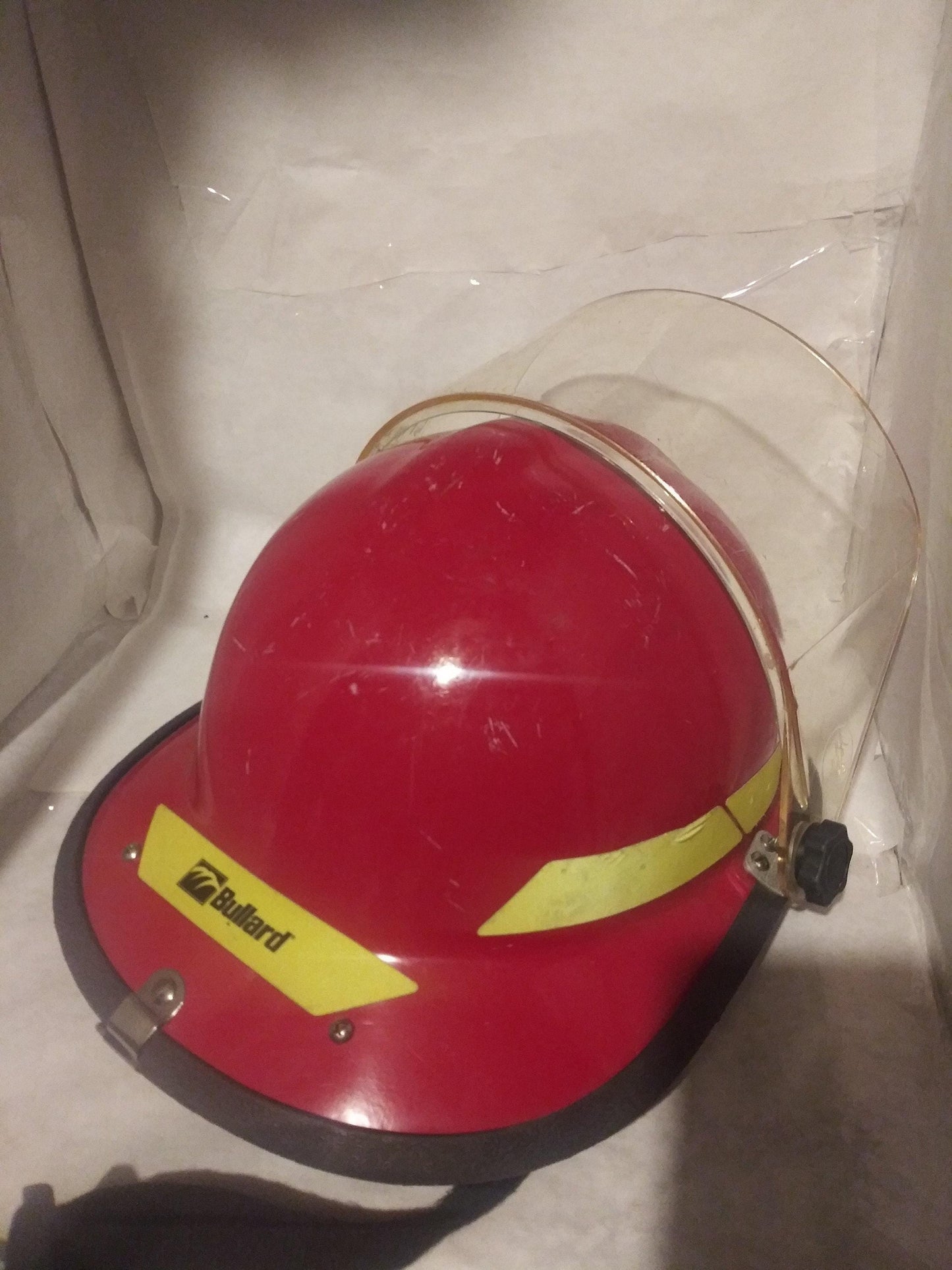 Military airbase fire helmets w/ led lights & visor! used condition | free us shipping! | military surplus firehelmet w/ visor and lights