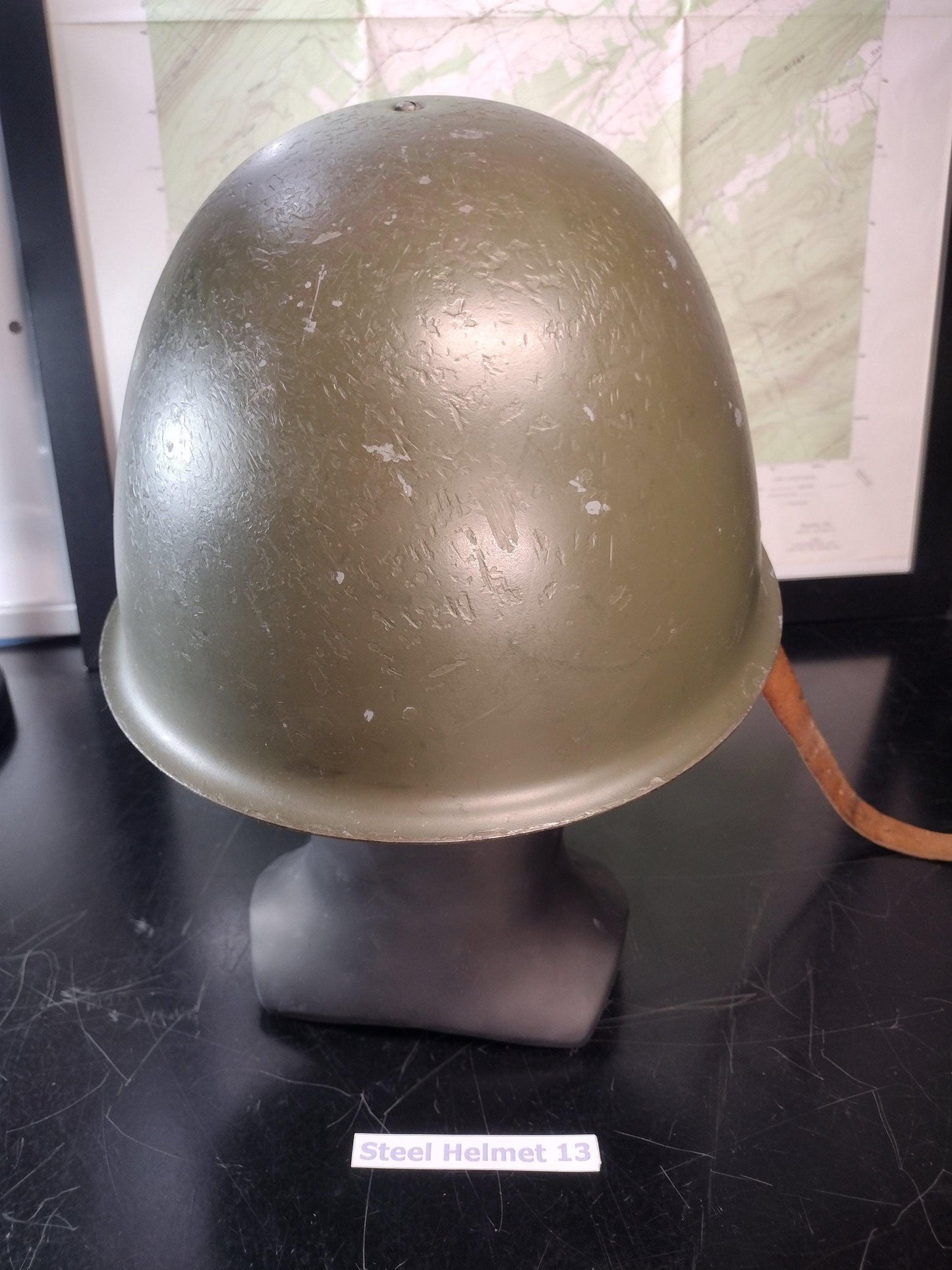 Military Issued Steel Helmet (Size Unknown) Helmet 13