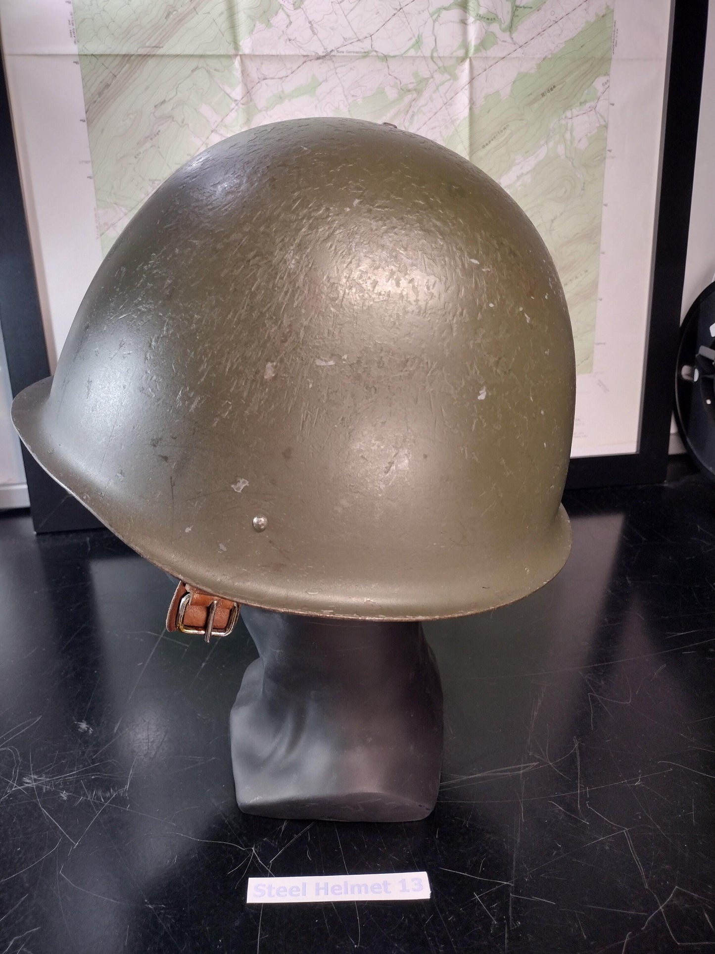 Military Issued Steel Helmet (Size Unknown) Helmet 13