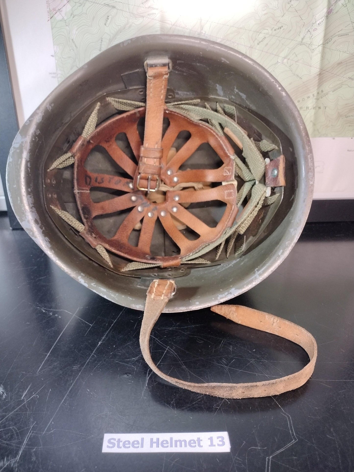 Military Issued Steel Helmet (Size Unknown) Helmet 13