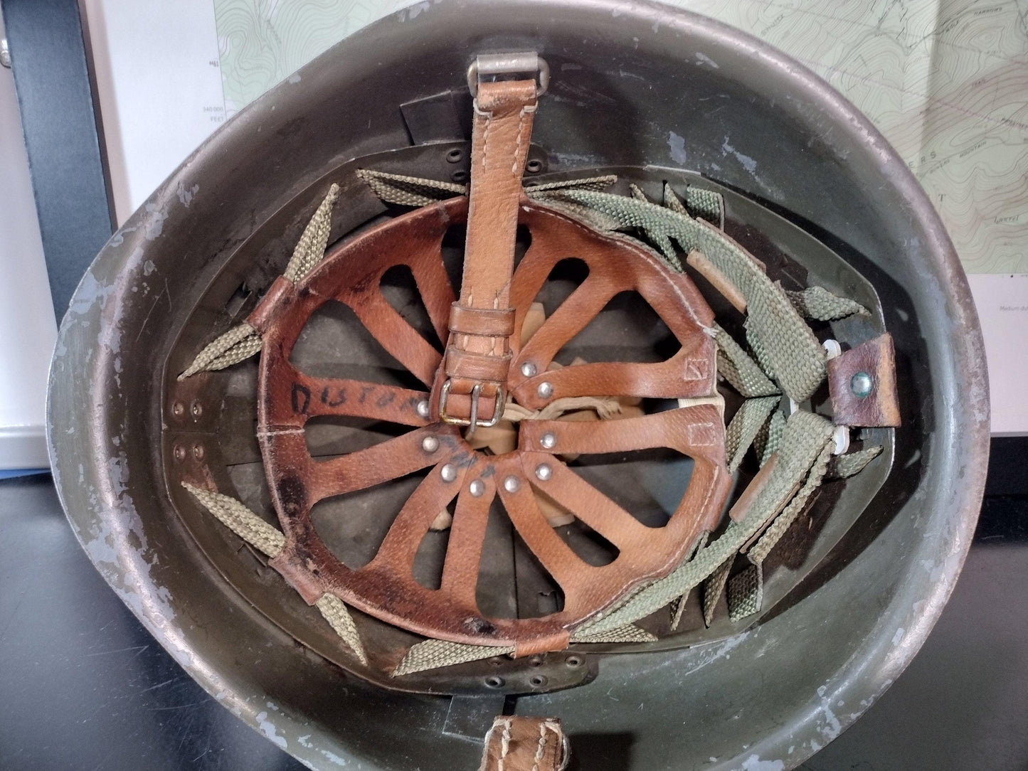 Military Issued Steel Helmet (Size Unknown) Helmet 13