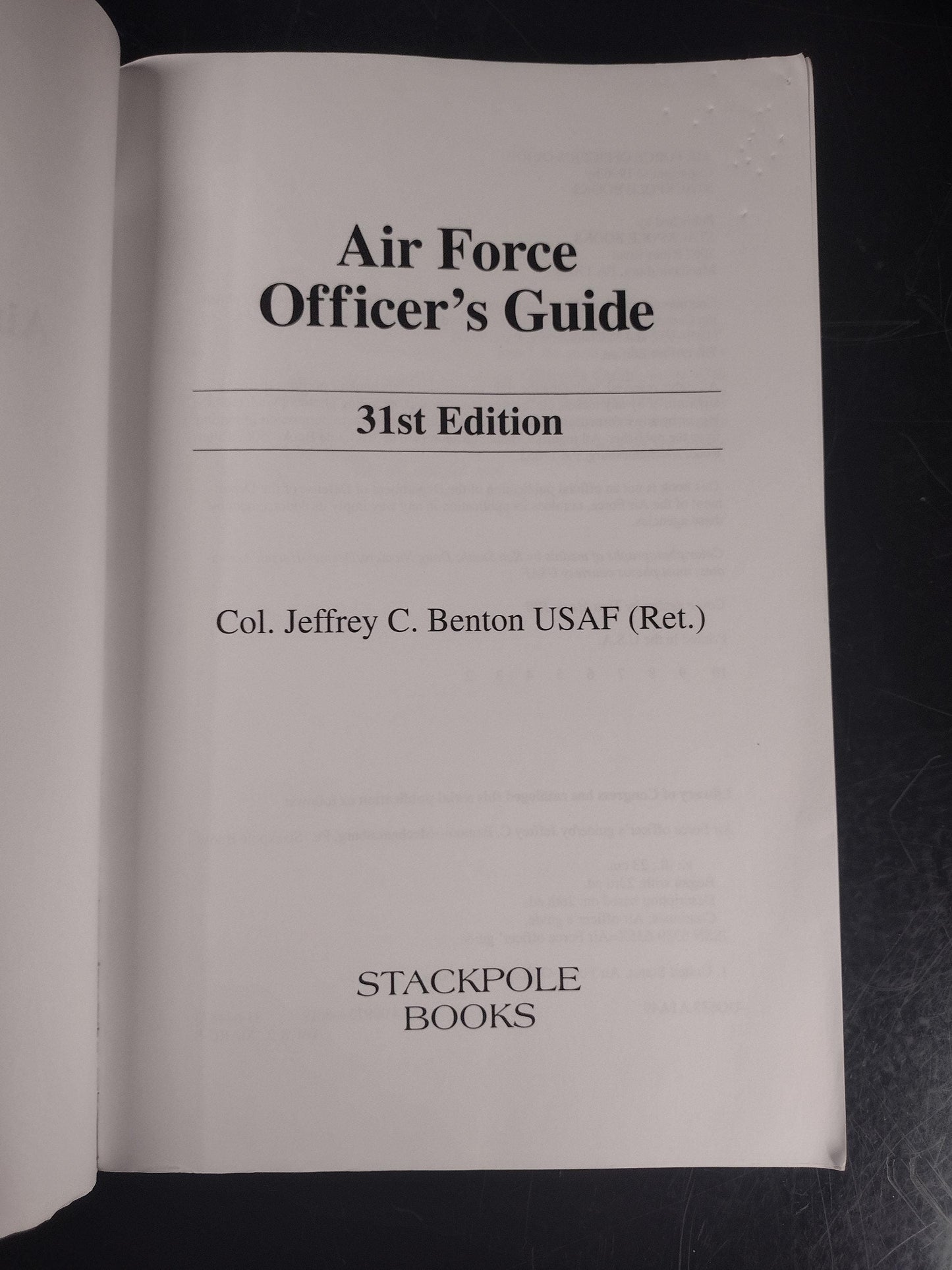 Air Force Officers Guide 31st Edition