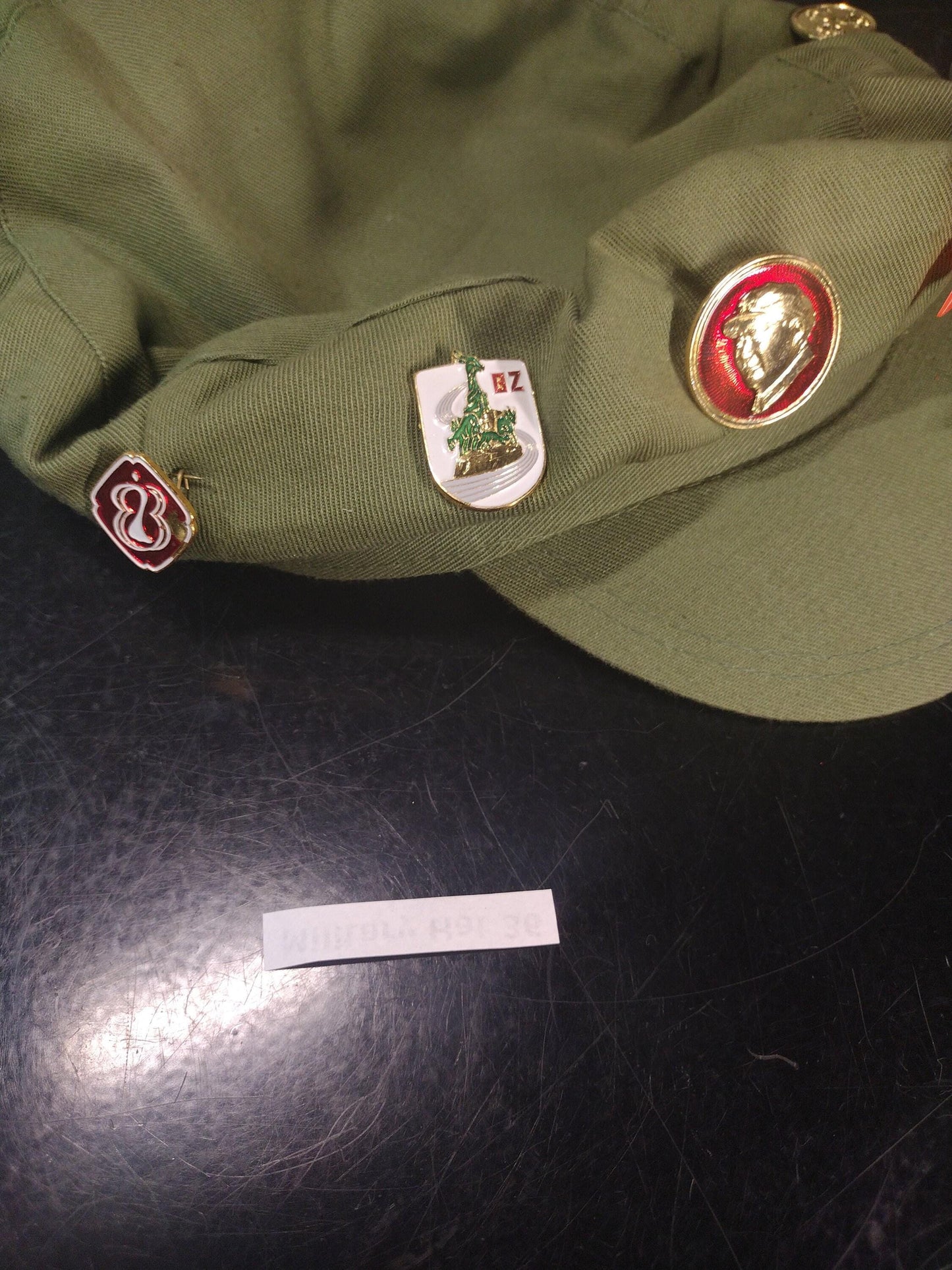 Chinese Army Hat With Pins (Size: Unknown) | FREE US Shipping!