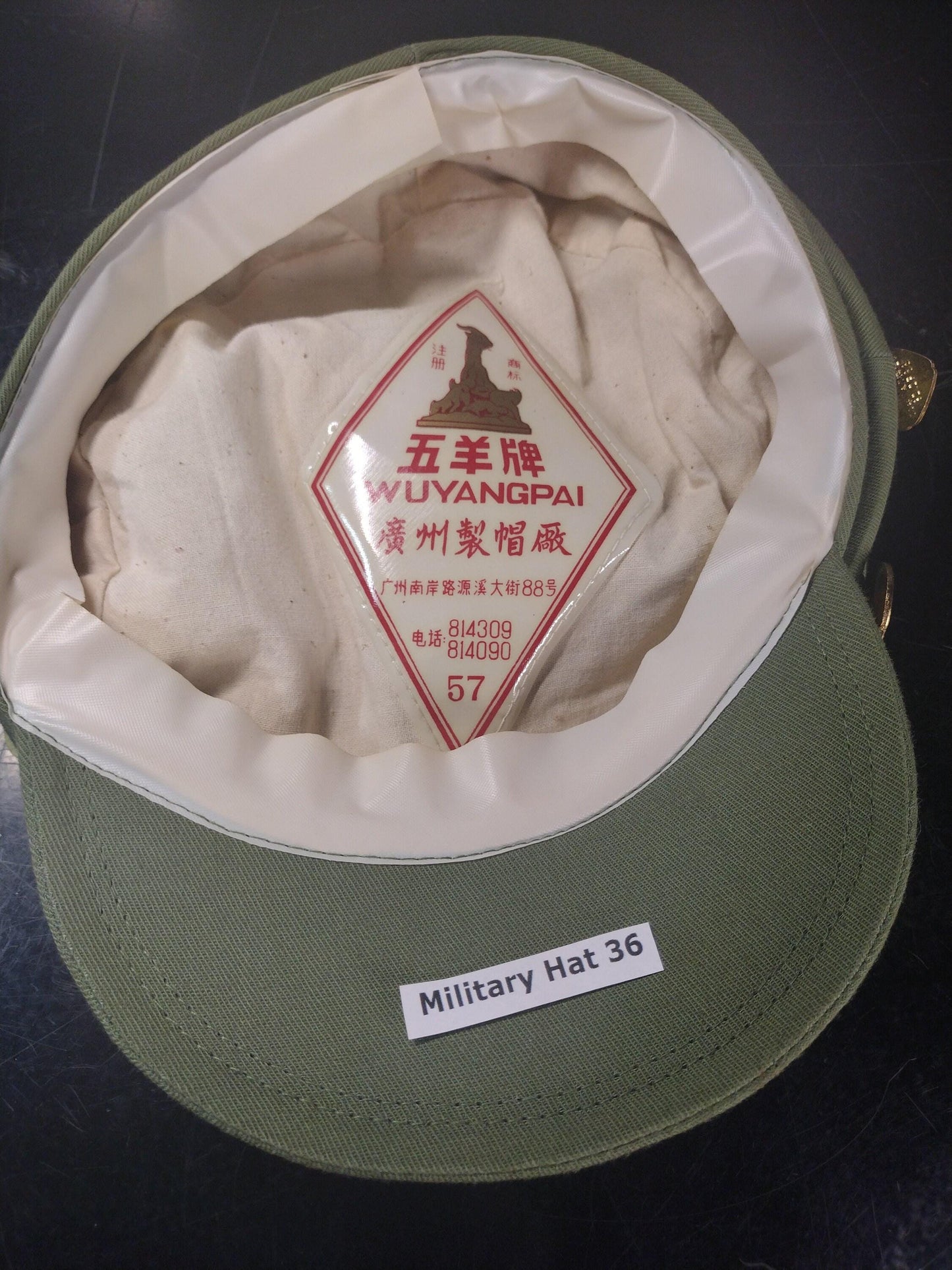 Chinese Army Hat With Pins (Size: Unknown) | FREE US Shipping!