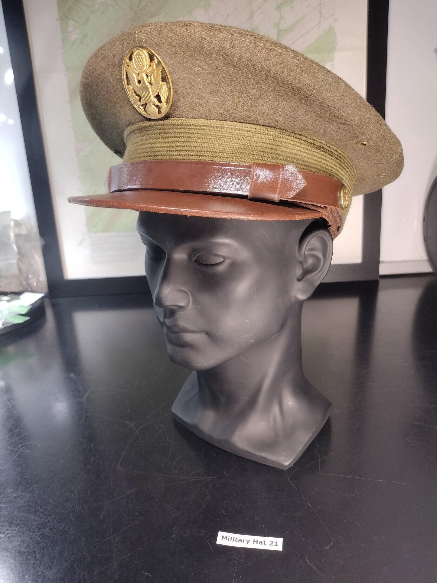 WW2 US Military Hat with Cover (Size: 7) | FREE US Shipping!