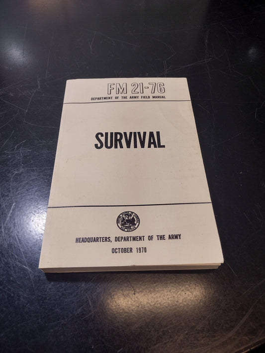 US Army Survival Ephemera Pamphlet Booklet (1970 FM 21-76) | FREE Us Shipping!