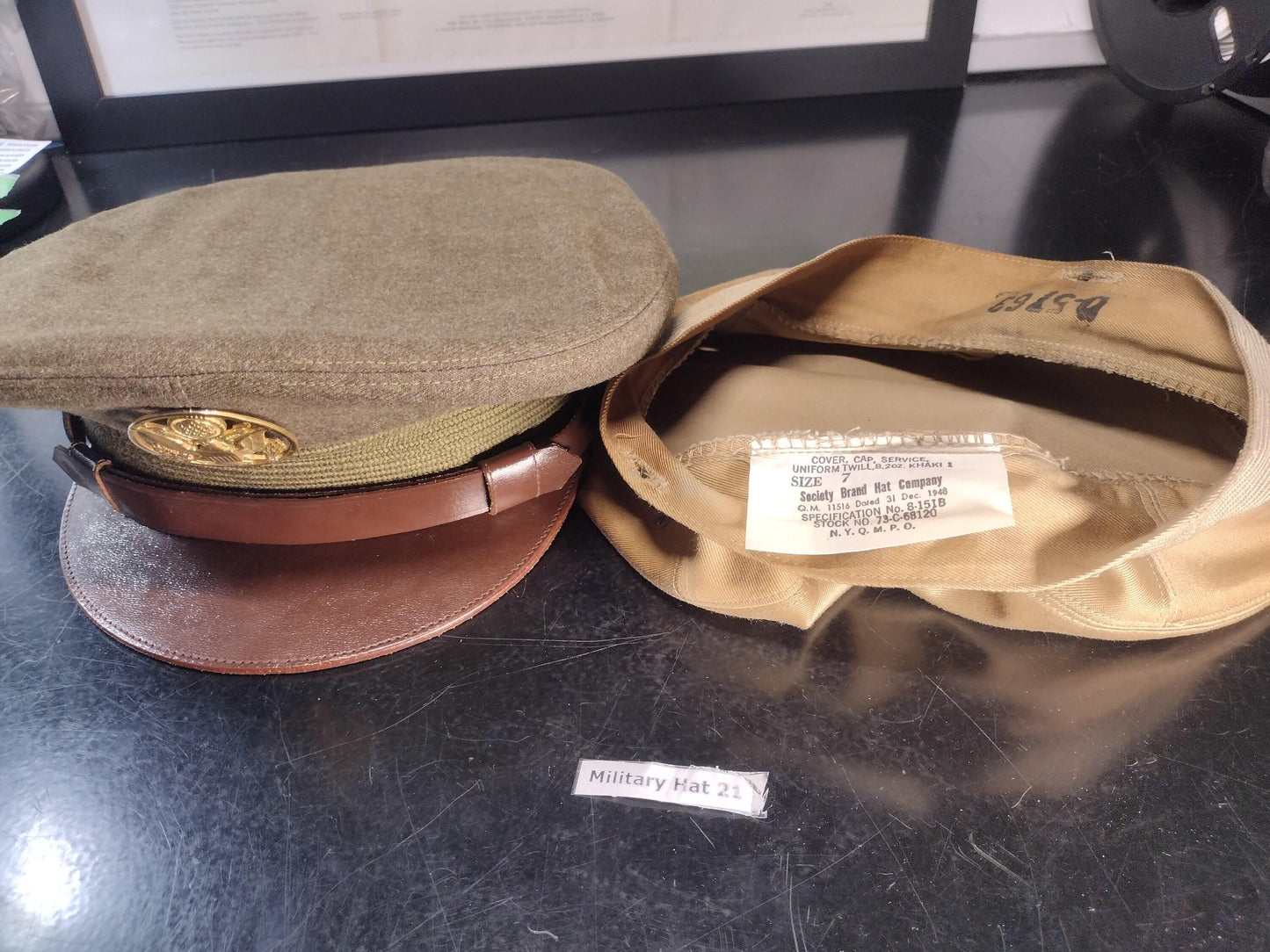 WW2 US Military Hat with Cover (Size: 7) | FREE US Shipping!