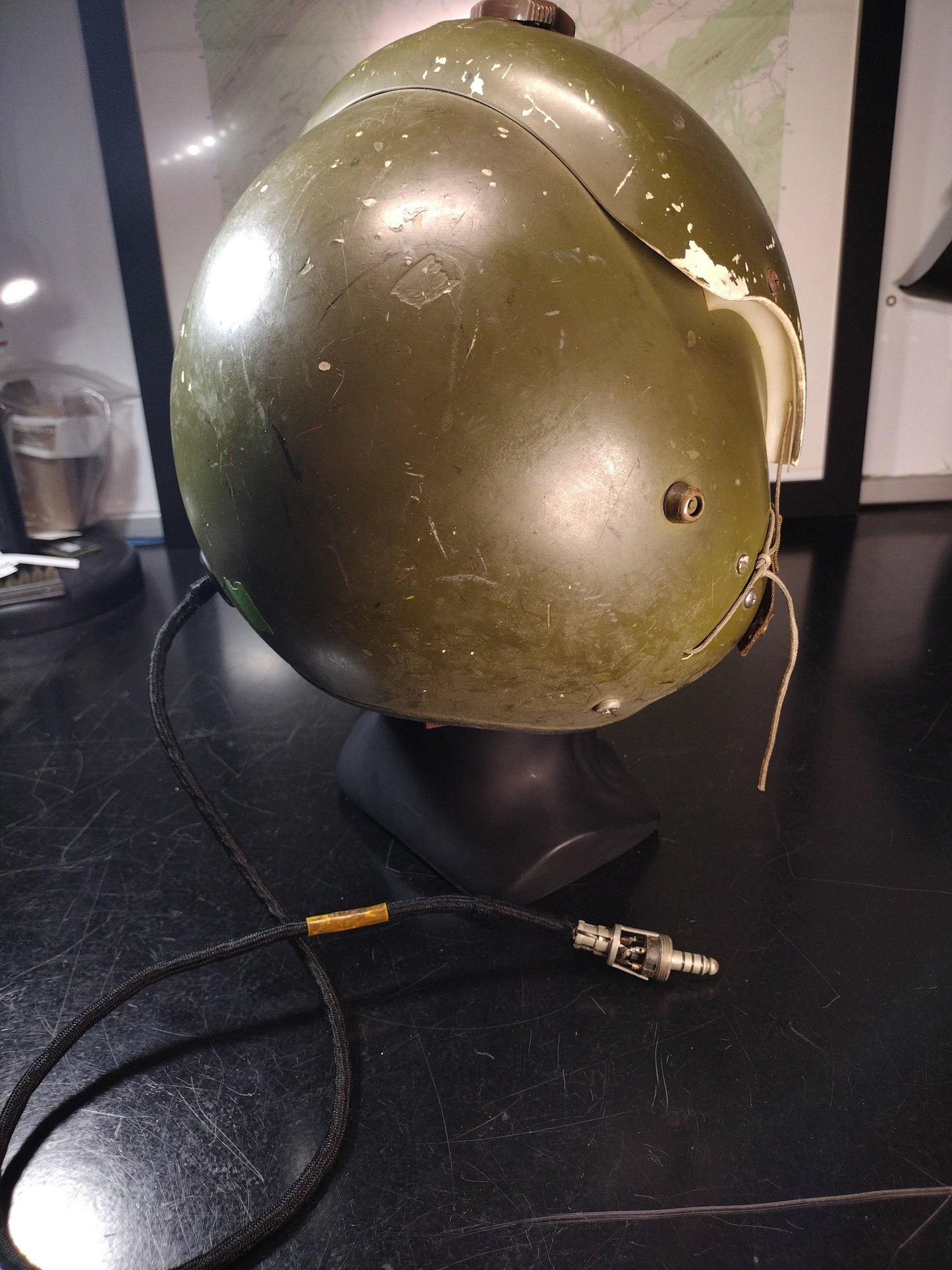 US Air Force Aircraft Pilot Helmet w/ Visor & Microphone! (Size: Unknown) | FREE US Shipping!