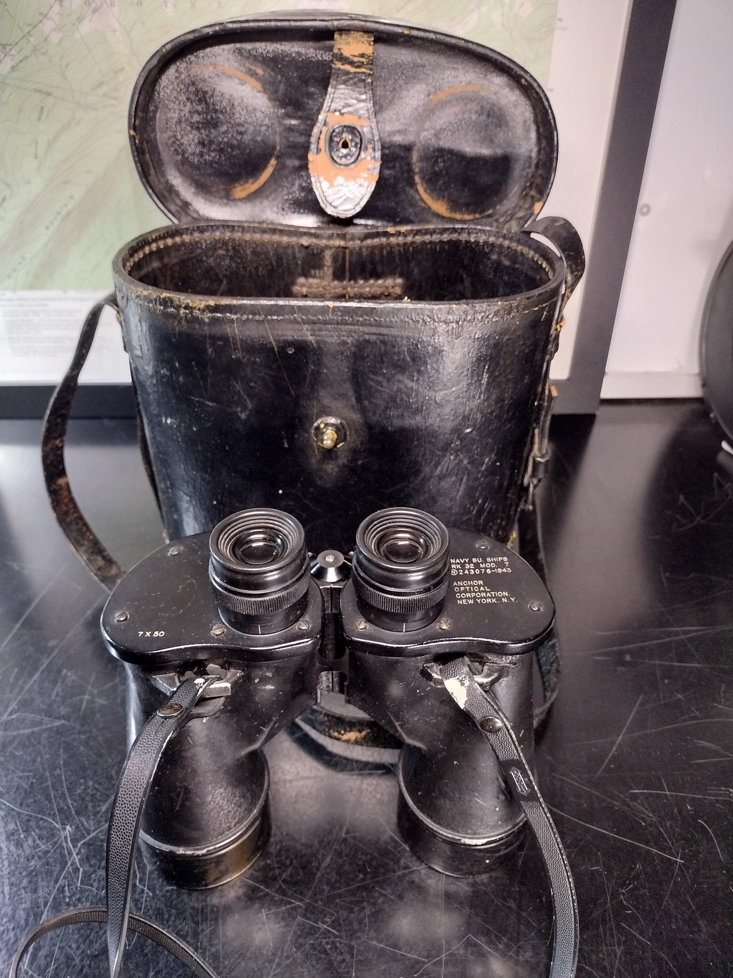 US Navy WW2 Binoculars & Case "BU Ships Mark 32 Mod 7" | FREE Us Shipping!