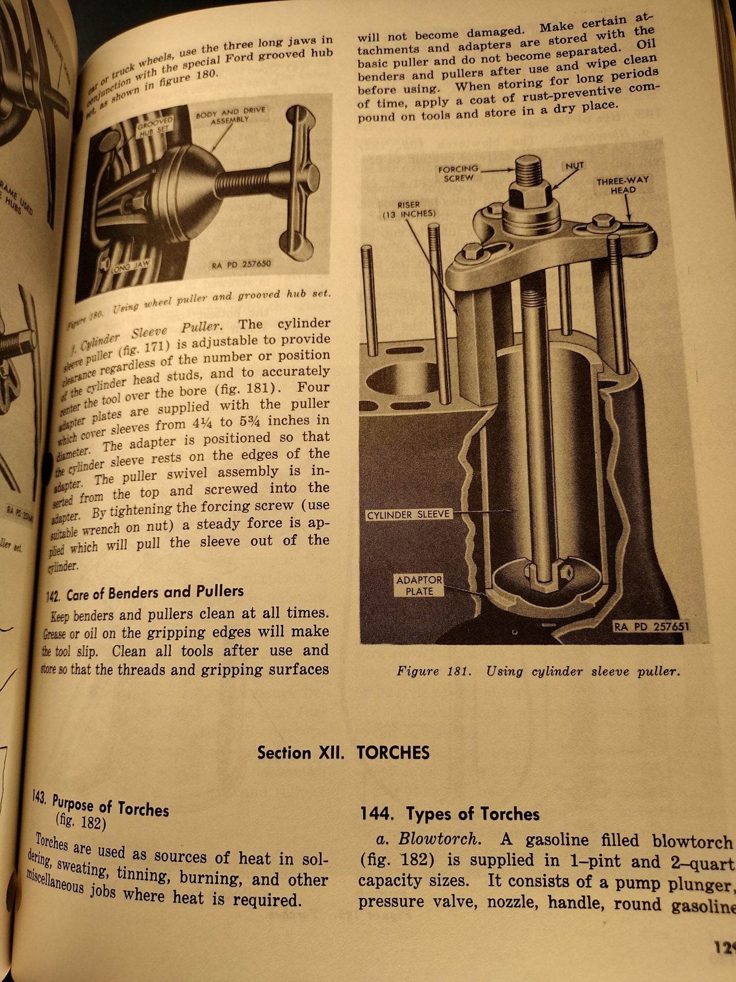 US Army Use & Care Of Handtools And Measuring Tools Ephemera Pamphlet Booklet (September 1960 TM 9-243)