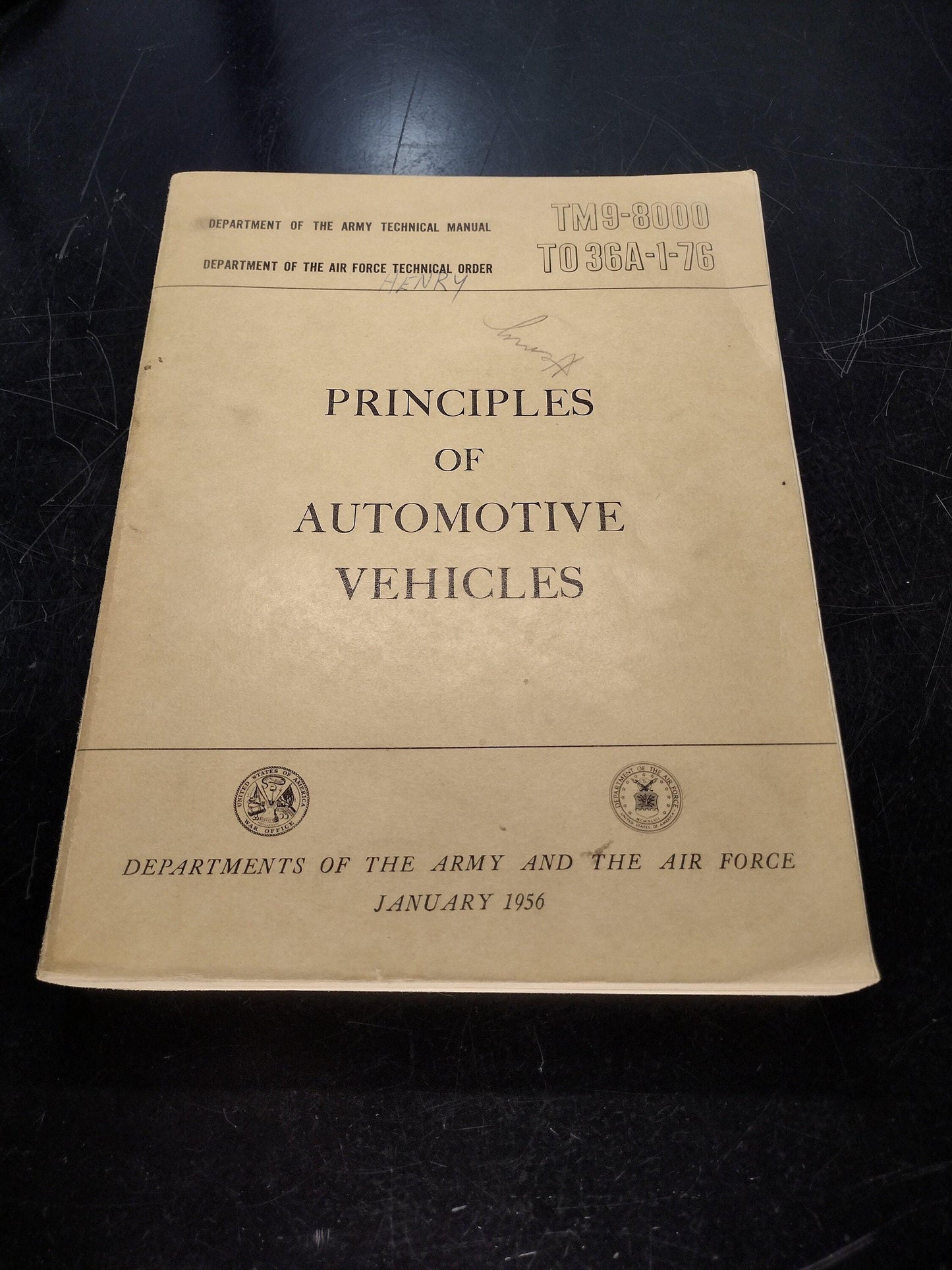 US Army Principles Of Automotive Vehicles (January 1956 TM9-8000/TO 36A-1-76)