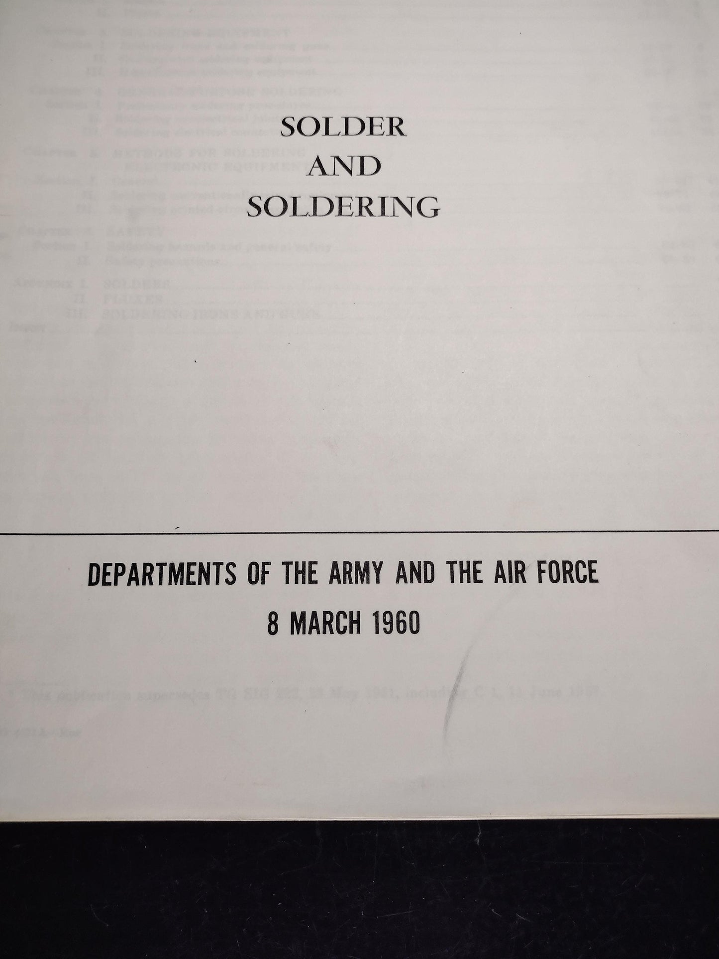 US Army Solder & Soldering Ephemera Pamphlet Booklet (March 1960)