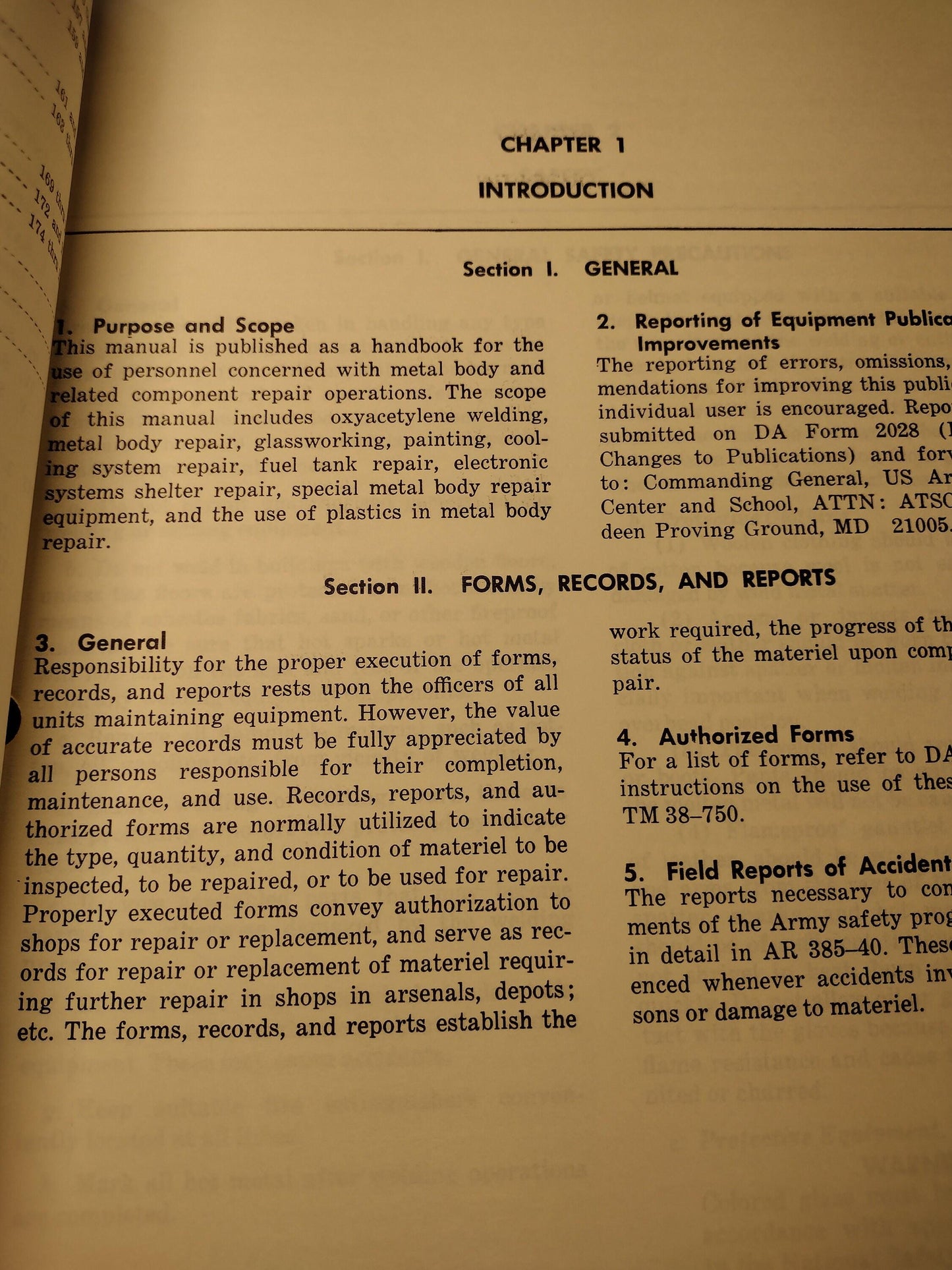 US Army Metal Body Repair & Related Operations Ephemera Pamphlet Booklet (August 1972 TM 9-450)