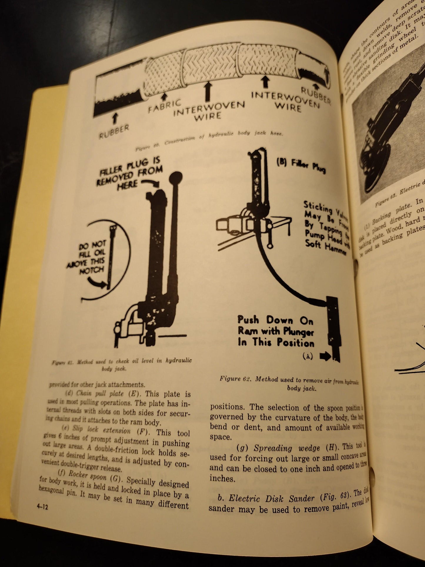 US Army Metal Body Repair & Related Operations Ephemera Pamphlet Booklet (August 1972 TM 9-450)