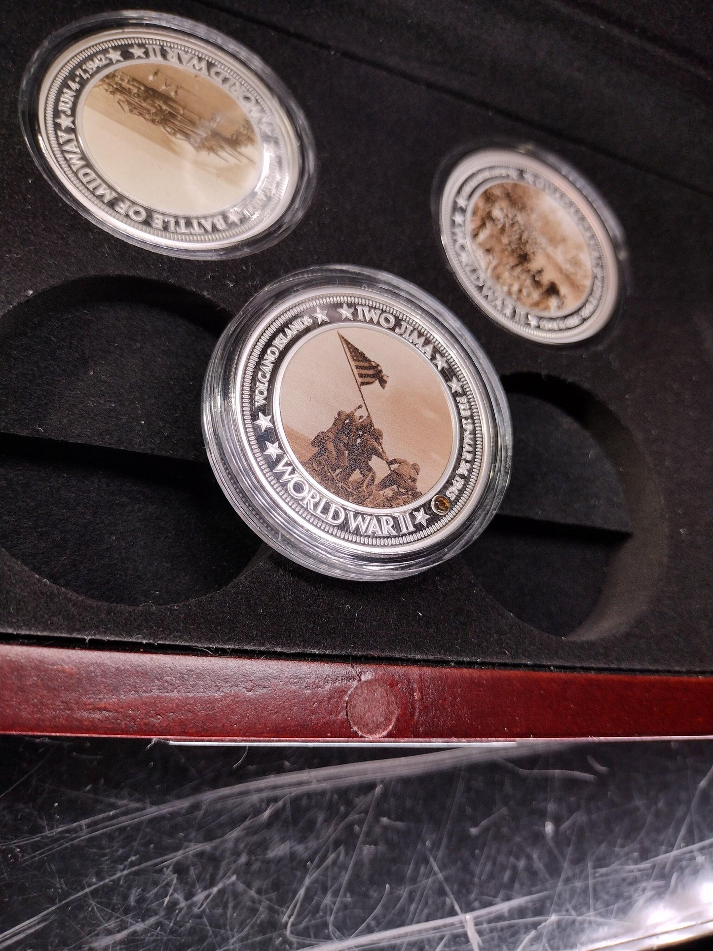 Bradford Silver Coins "American Battles Of The Pacific Theater" Collection Wooden Box | FREE US Shipping!