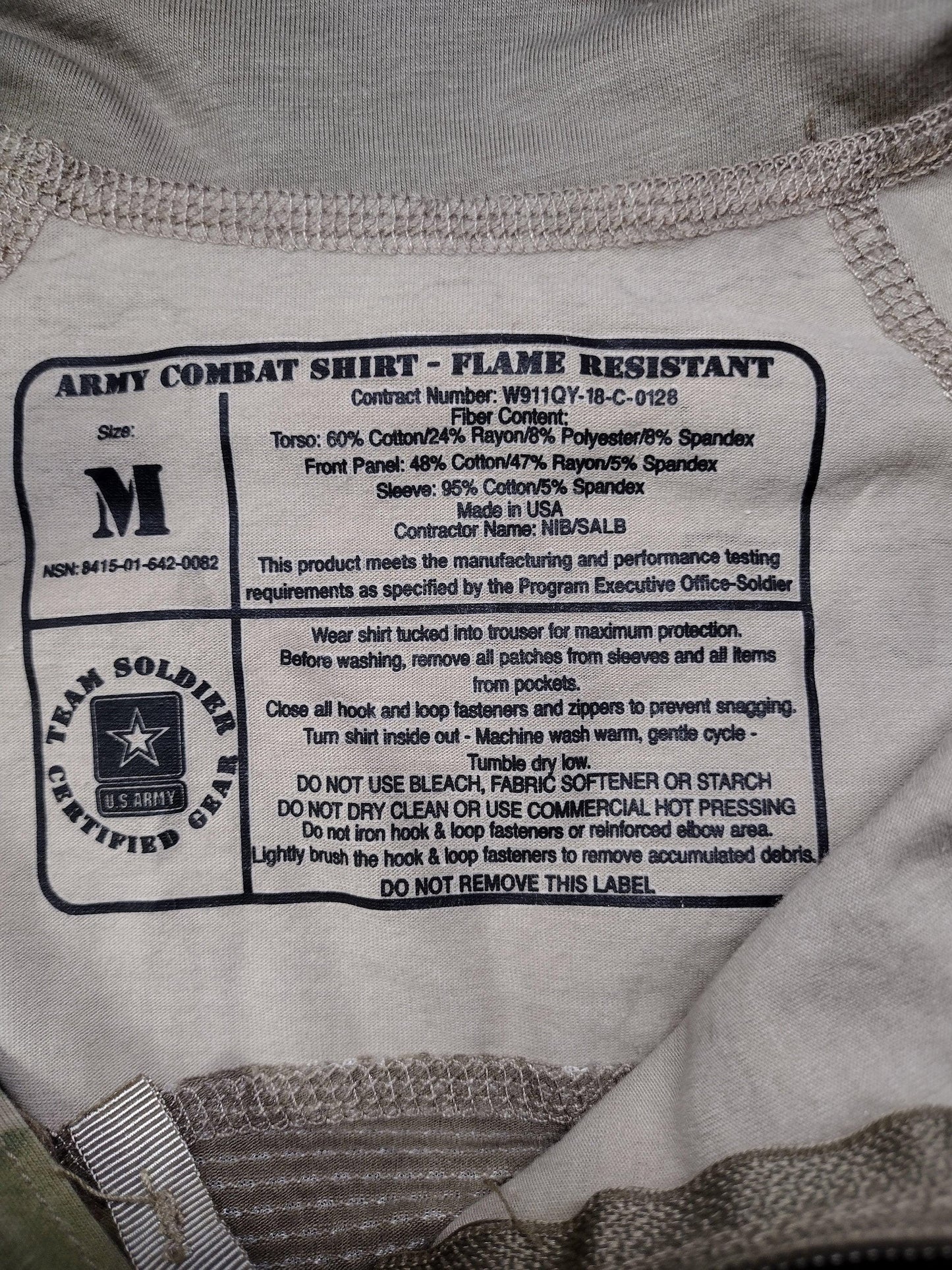 US Army Combat Shirt Multicam Flame Resistant (Size:M) | FREE US Shipping!