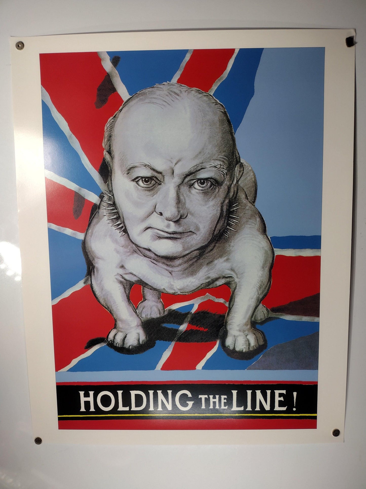 WW2 Poster Winston Churchill "Holding The Line!" | FREE US Shipping!