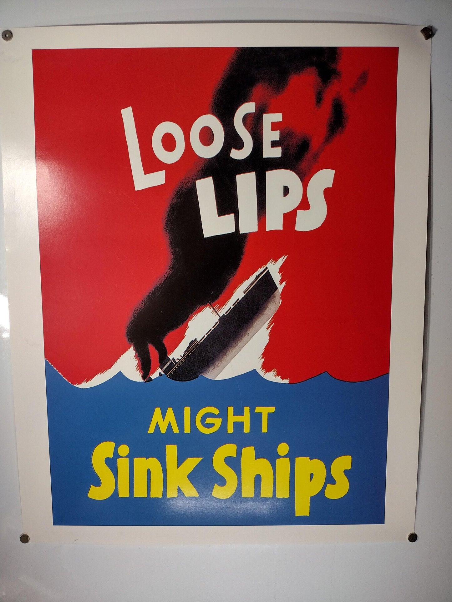 WW2 Poster "Loose Lips Might Sink Ships" | FREE US Shipping!