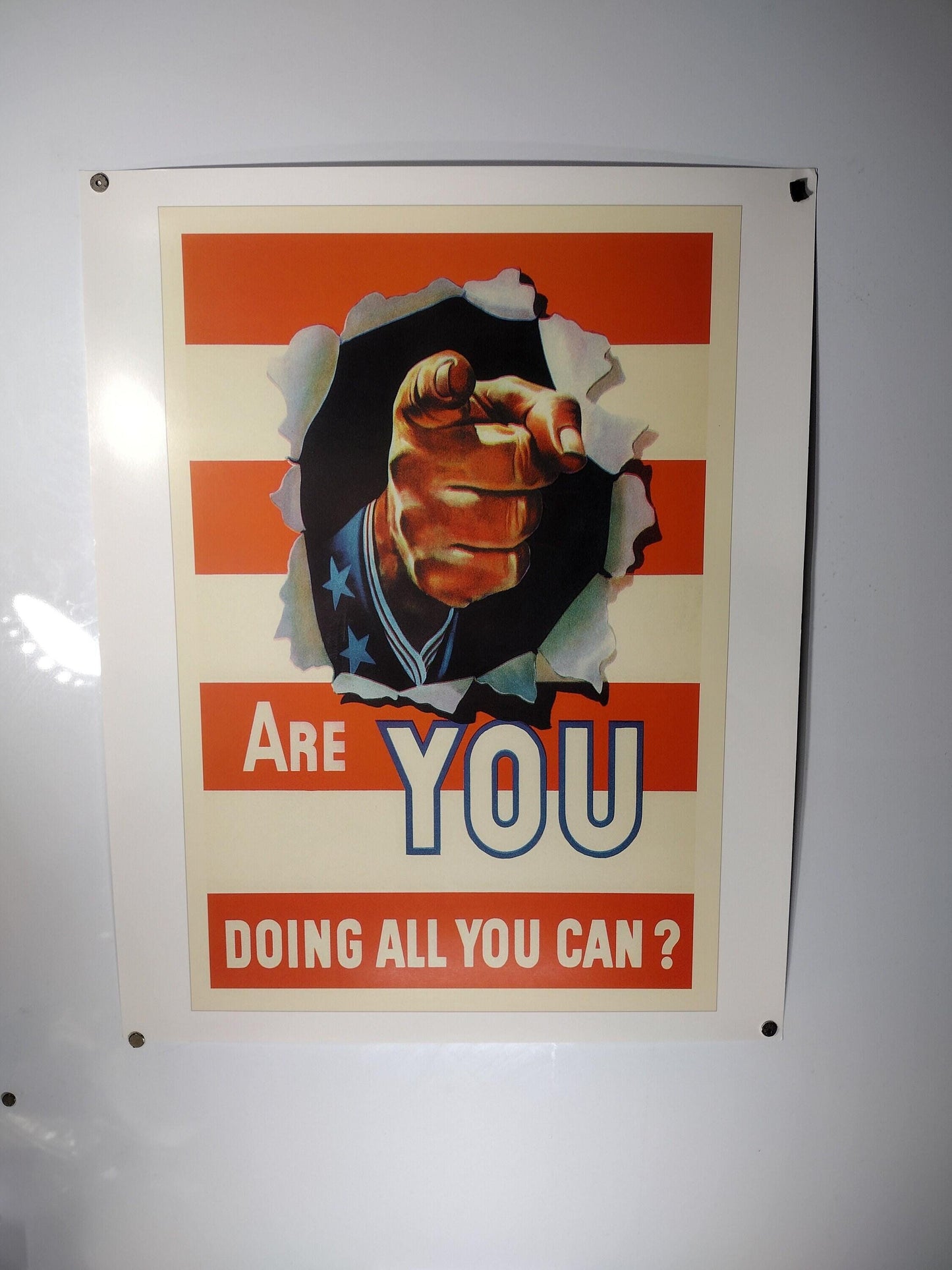 WW2 Poster "Are You Doing All You Can" | FREE US Shipping!