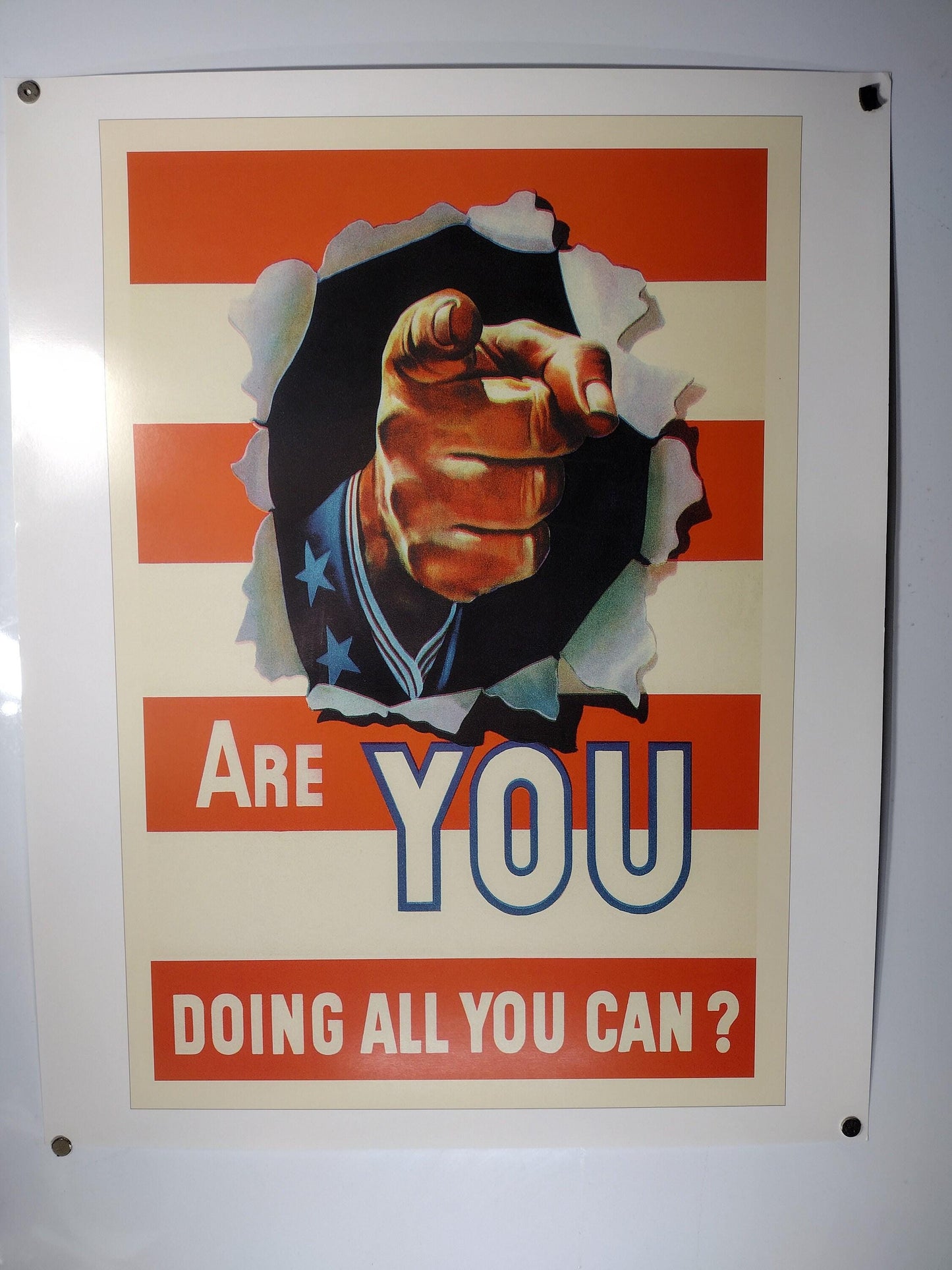 WW2 Poster "Are You Doing All You Can" | FREE US Shipping!