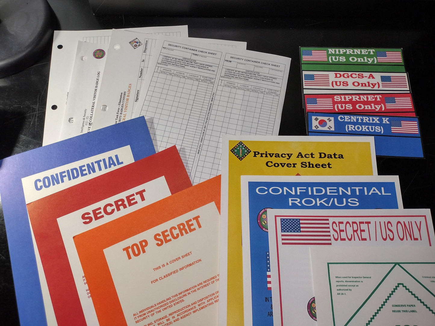 US Government/Military Top Secret Document Sheet Bundle | FREE US Shipping