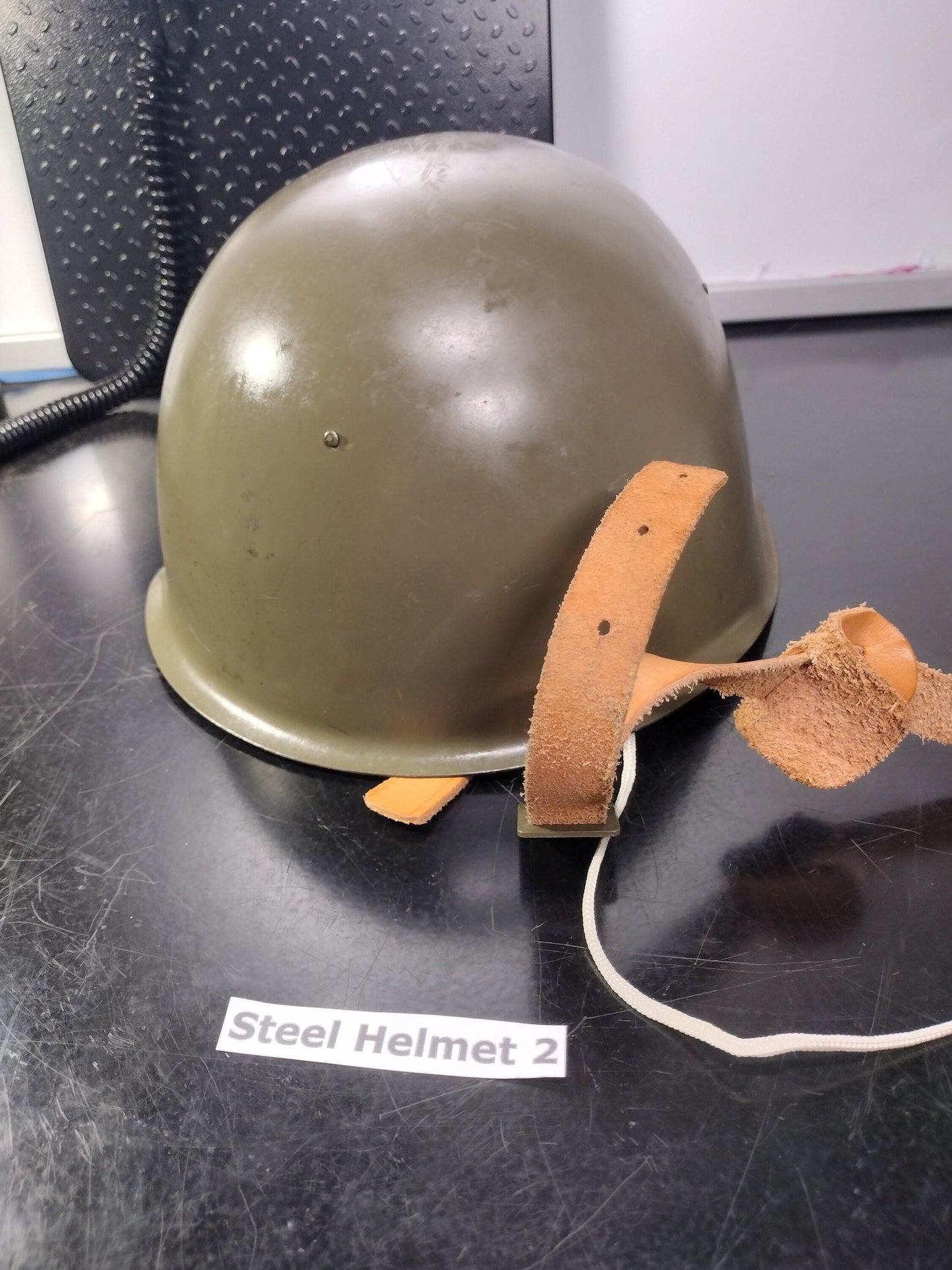 Military Steel Helmet with Red Star (Size Unknown Bulgarian?) (Helmet 2)