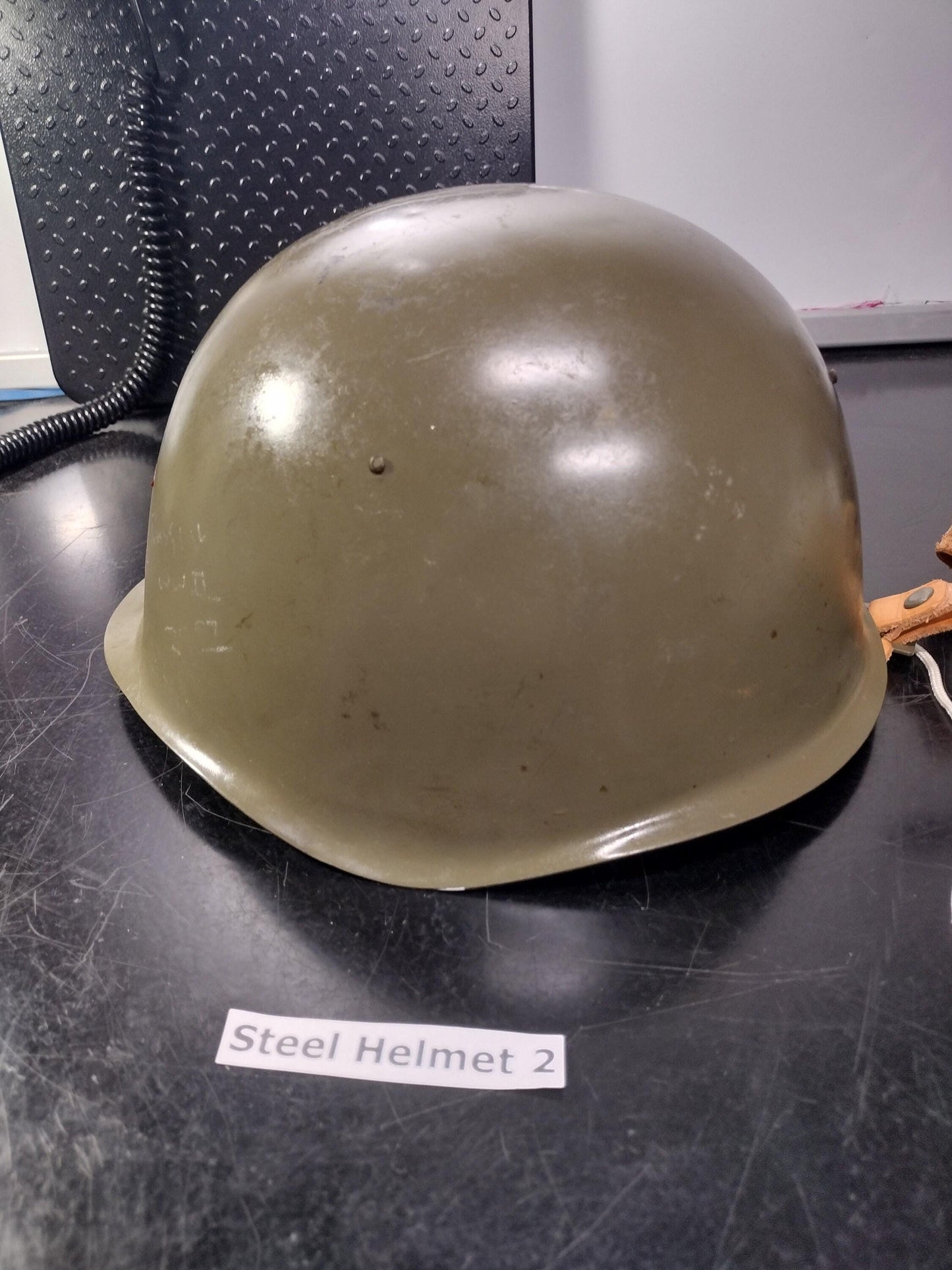 Military Steel Helmet with Red Star (Size Unknown Bulgarian?) (Helmet 2)