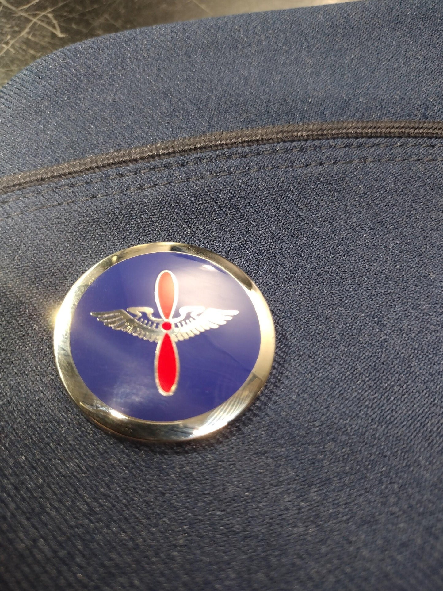 Pilot Cap with Wings Pin (Size 7 1/4)