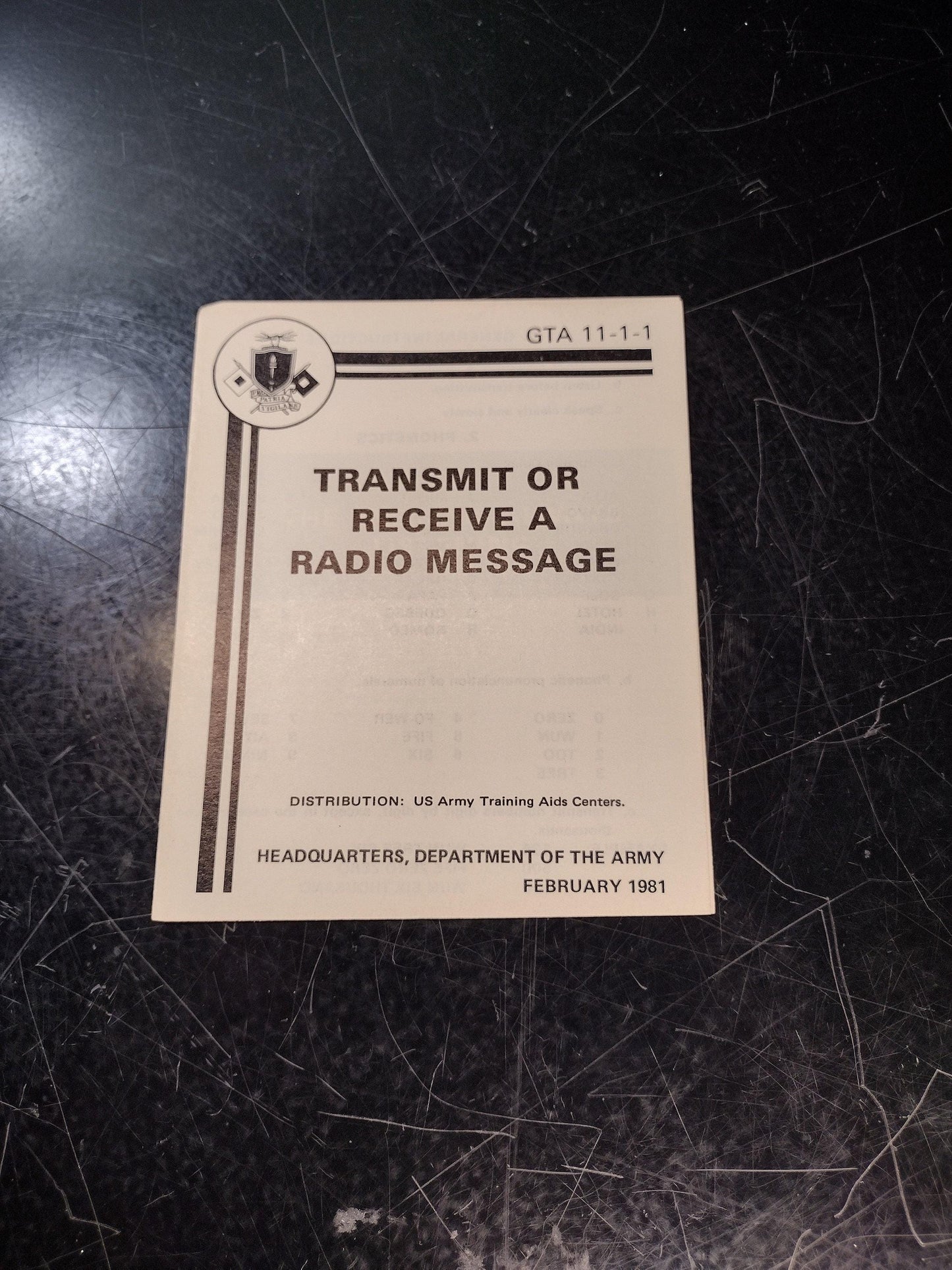 2x US Army Transmit or Receive a Radio Message Guide (1981 GTA 11-1-1) | FREE Us Shipping!